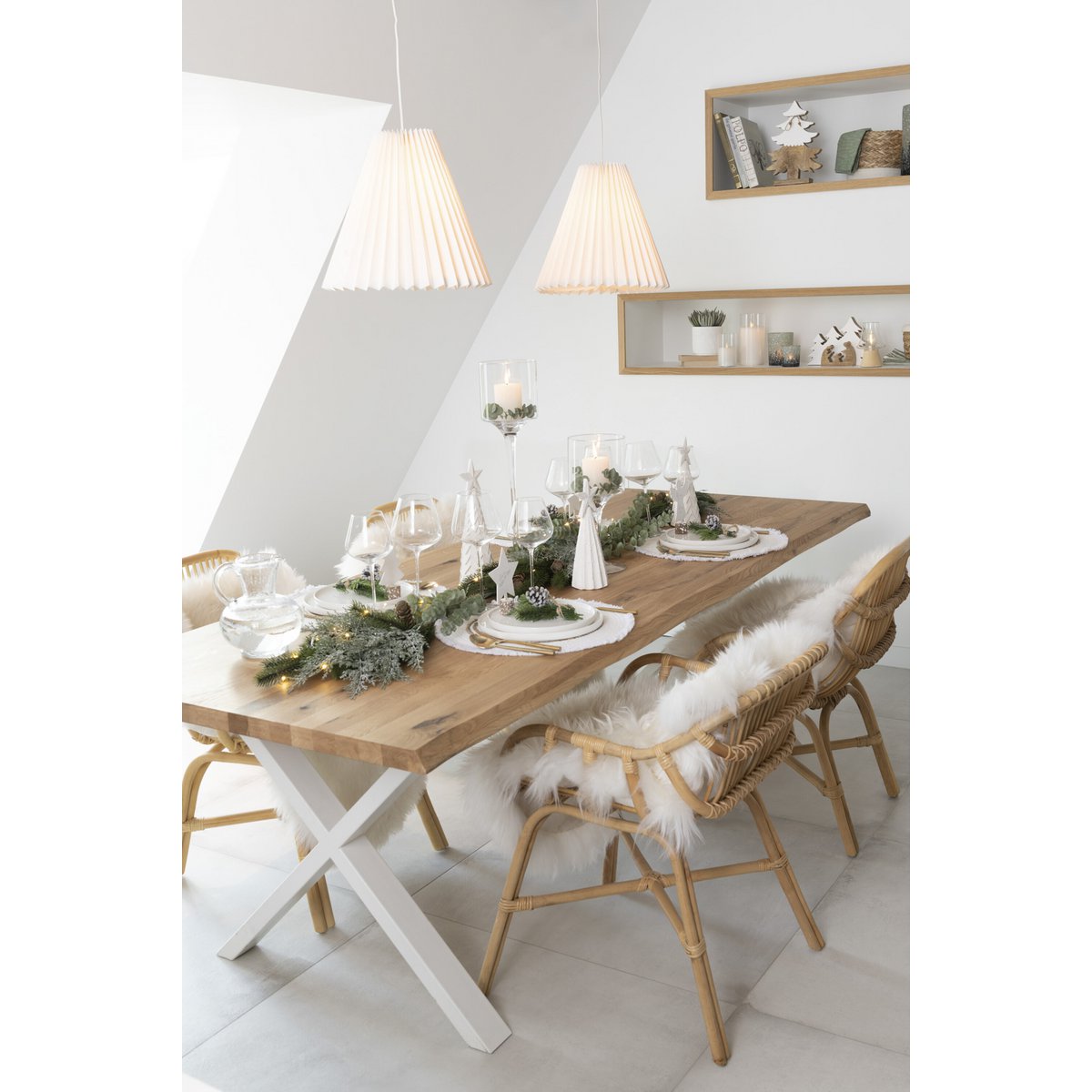 Table J-Line Legs Cross - métal - blanc