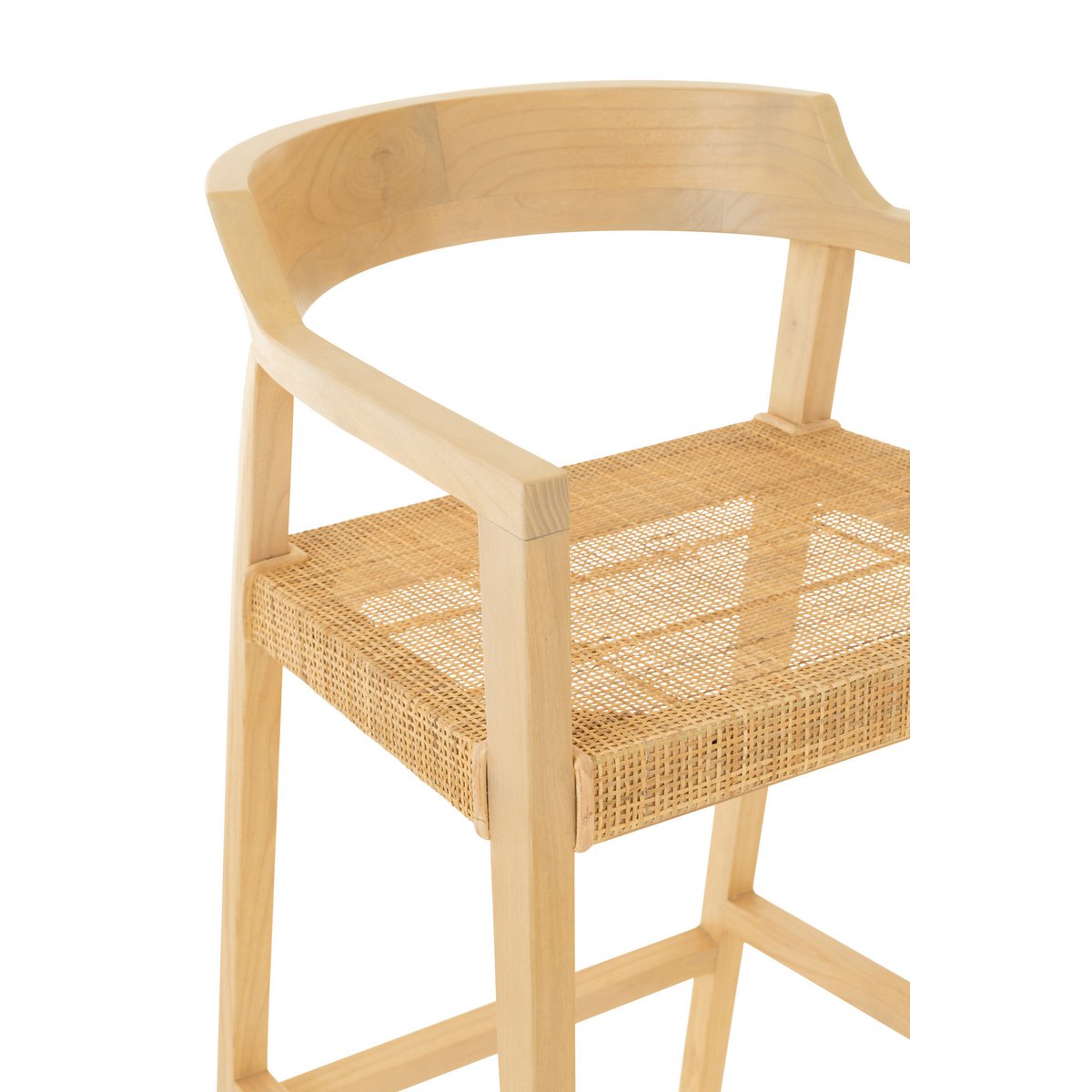 Chaise de bar J-Line Emma - bois - naturel