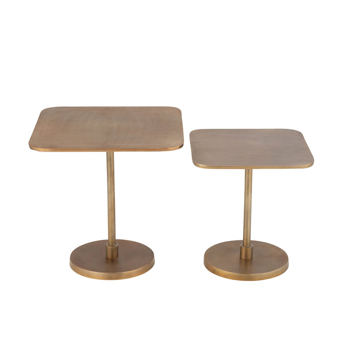 Table J -line - Aluminium - Gold - 2 pièces