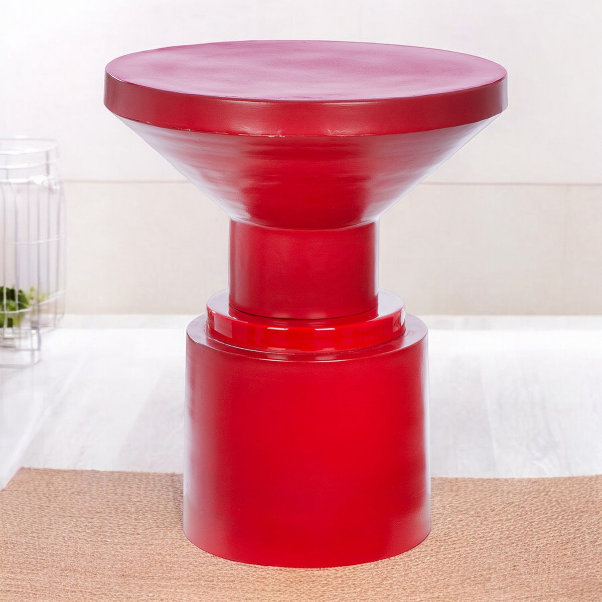 Table d'appoint Rouge, rouge H.48 cm