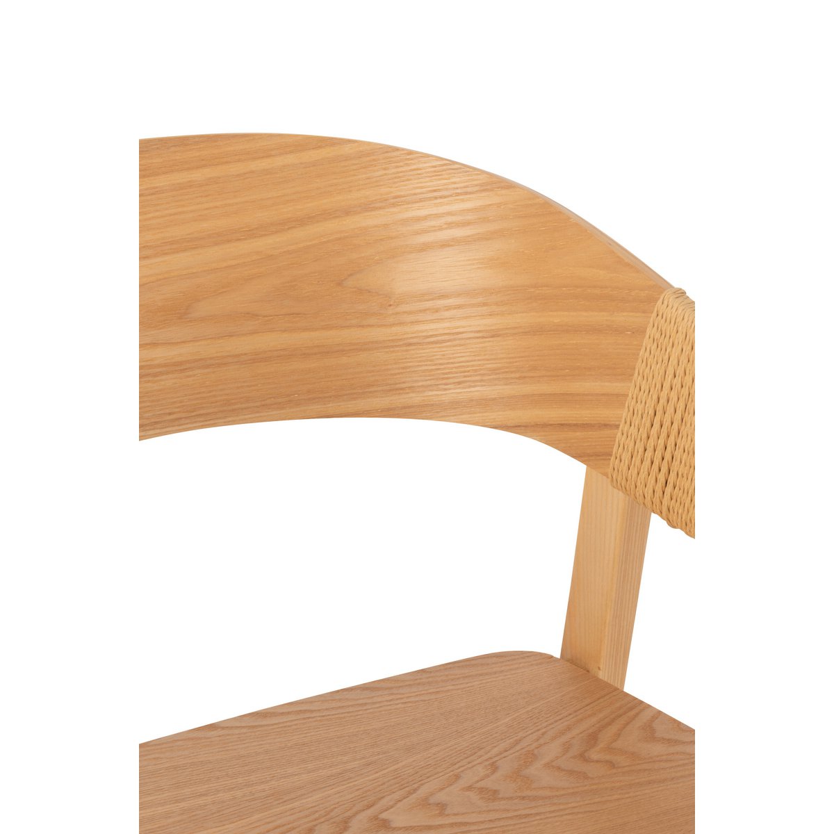 J-Line Chaise Naga Frêne/Corde Naturel