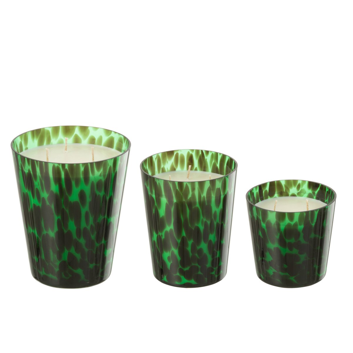 Bougie parfumée J-Line Noa - Bois de santal - verre - go - grande - 95U