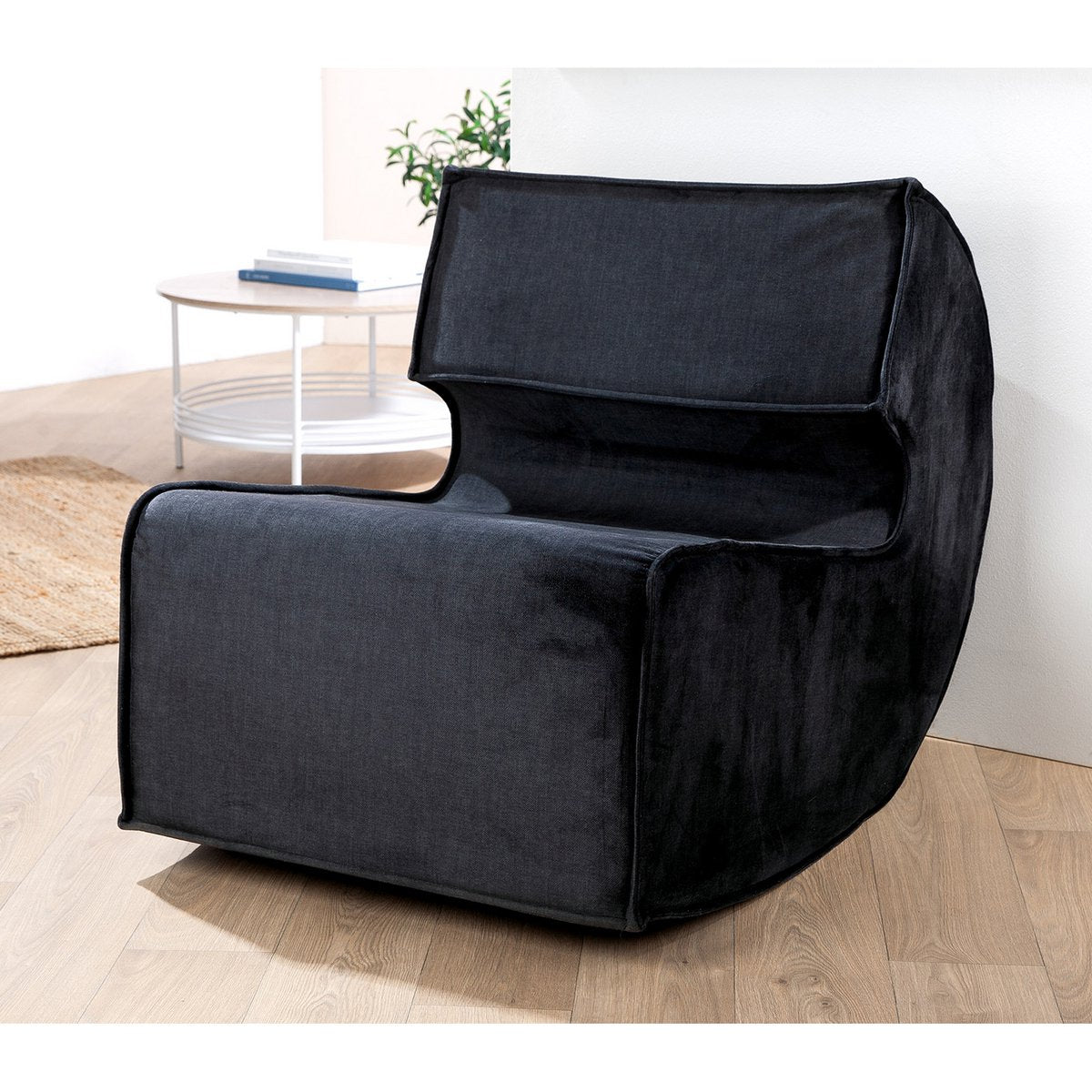 Fauteuil Nobra, noir H.77 cm