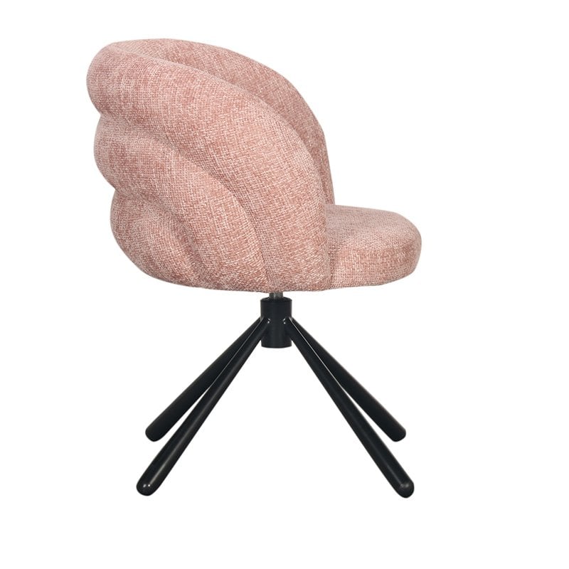 Chaise Rotative Pebble Rose Pastel