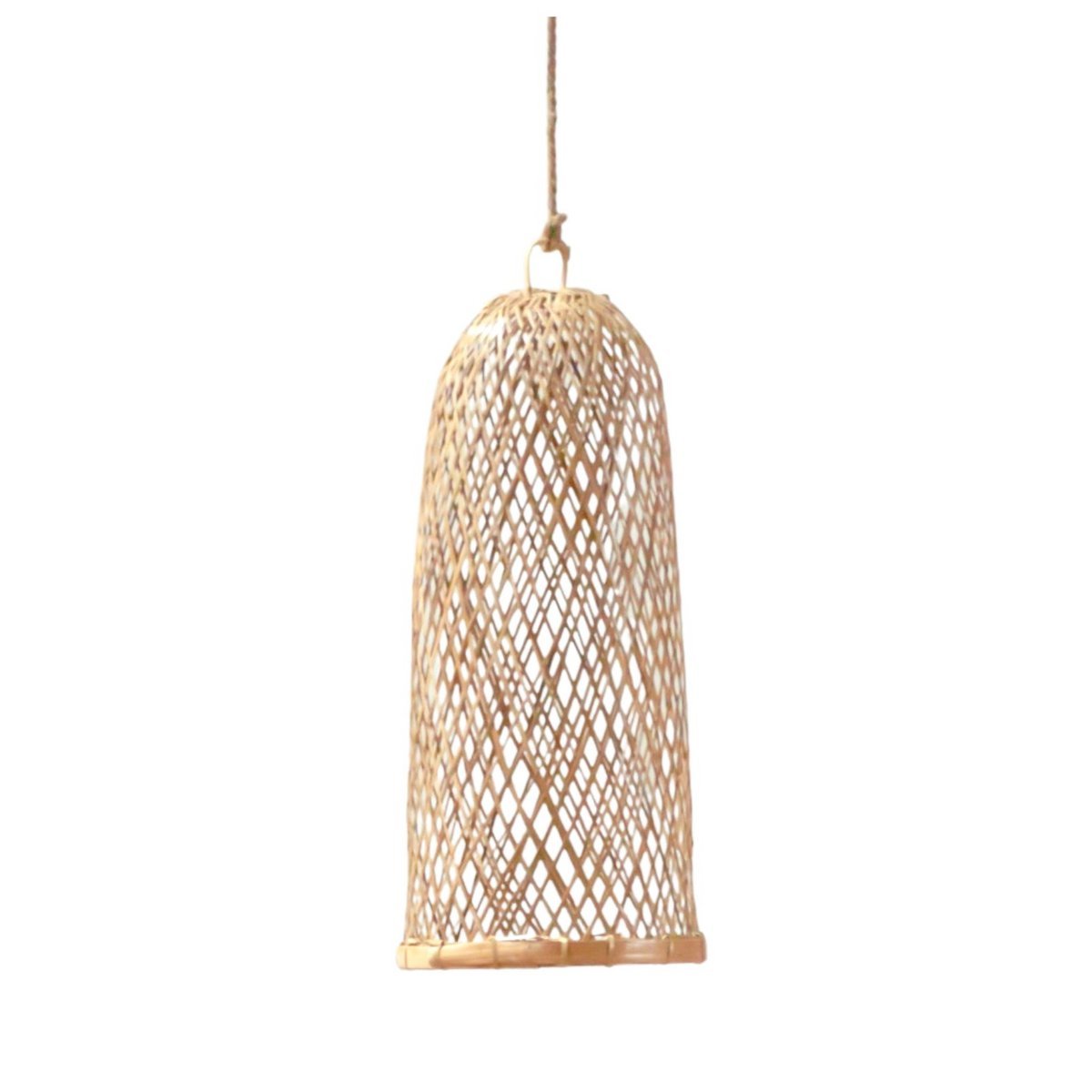 Lampe en bambou | Abat-jour naturel | Plafonnier Tissé CAMAYA