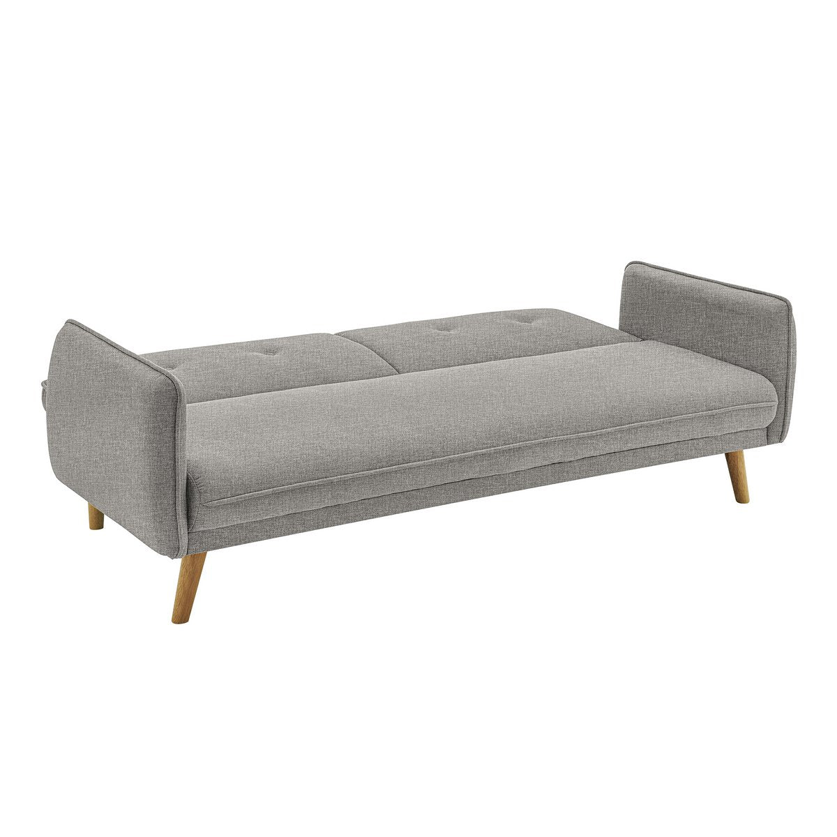 Canapé 3 places tissu texturé fin gris clair
