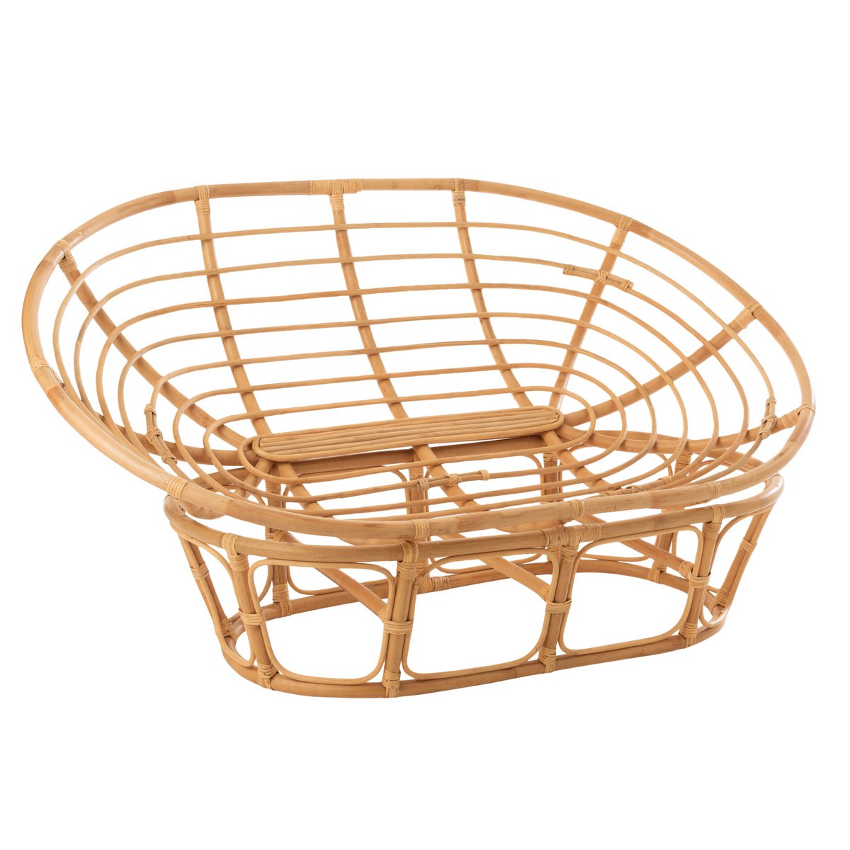 Canapé en rotin J-Line - avec coussin - jute/textile - naturel