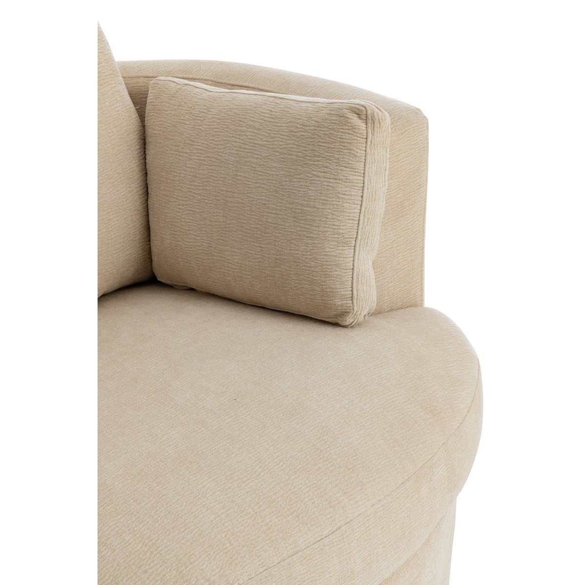 J-Line Chaise longue Swiv Bois de peuplier/Mousse Beige
