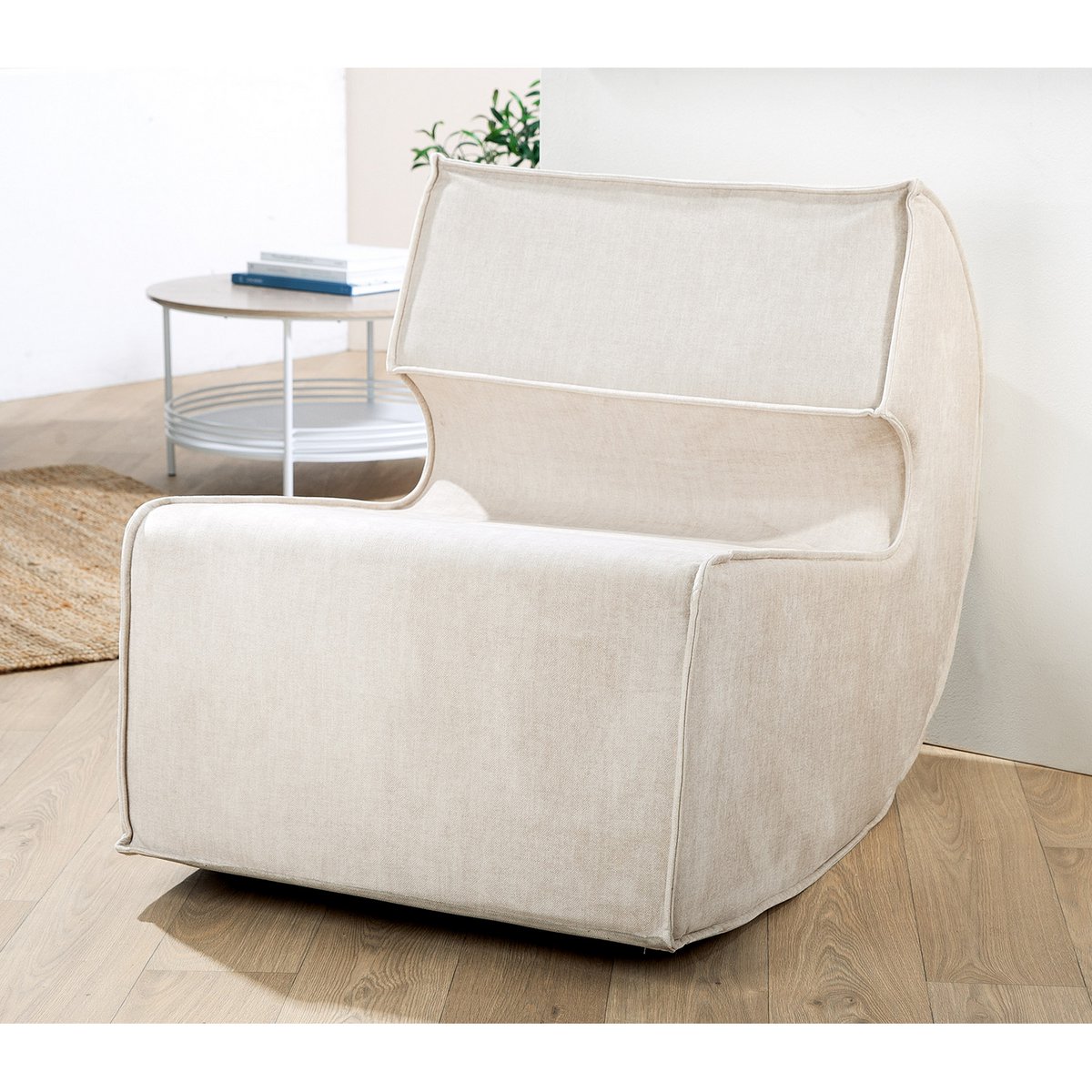 Fauteuil Nobra, beige H.77 cm