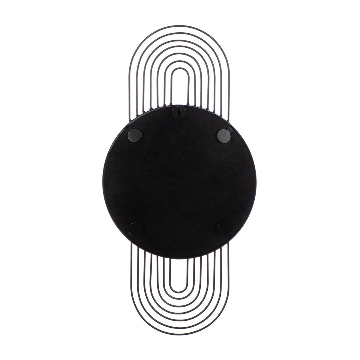 Miroir rond Swipe, noir H.62 cm