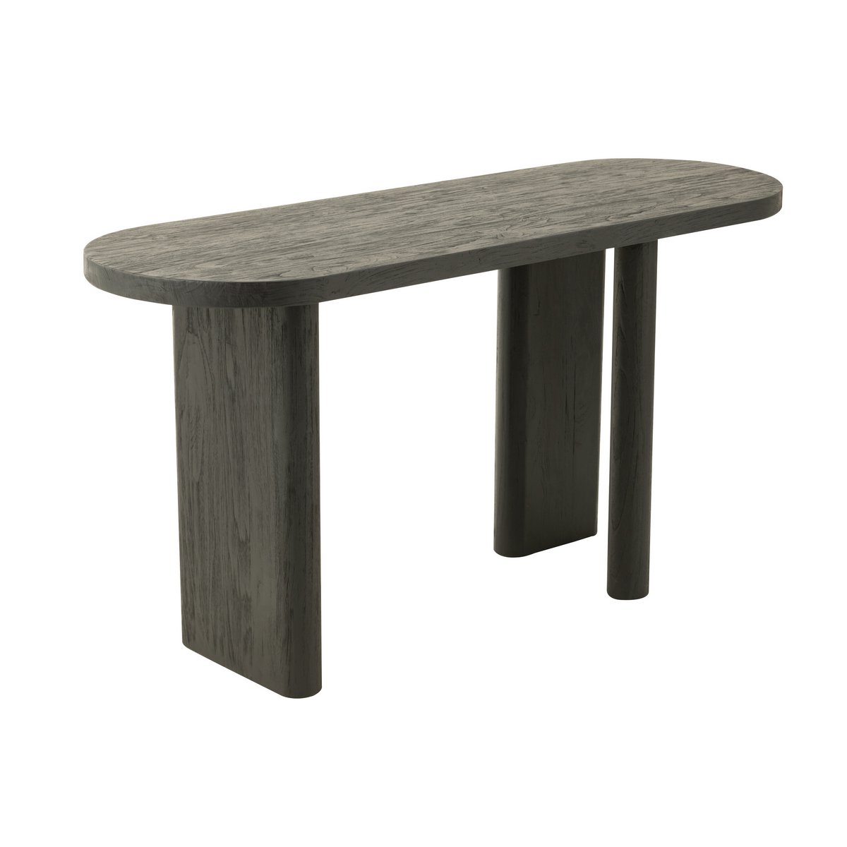 Table J-Line Teck - bois - noir