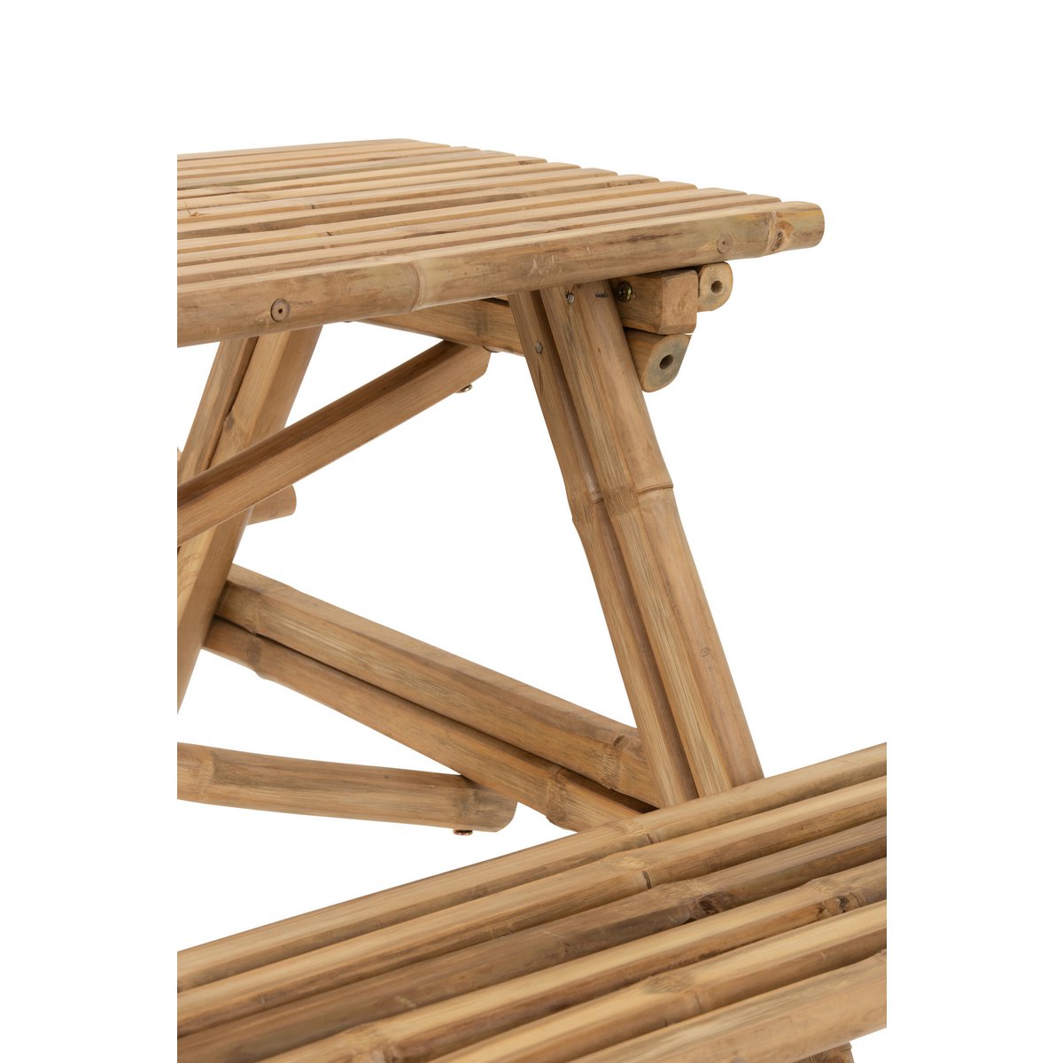 Banc de pique-nique J-Line - bambou/jute - naturel