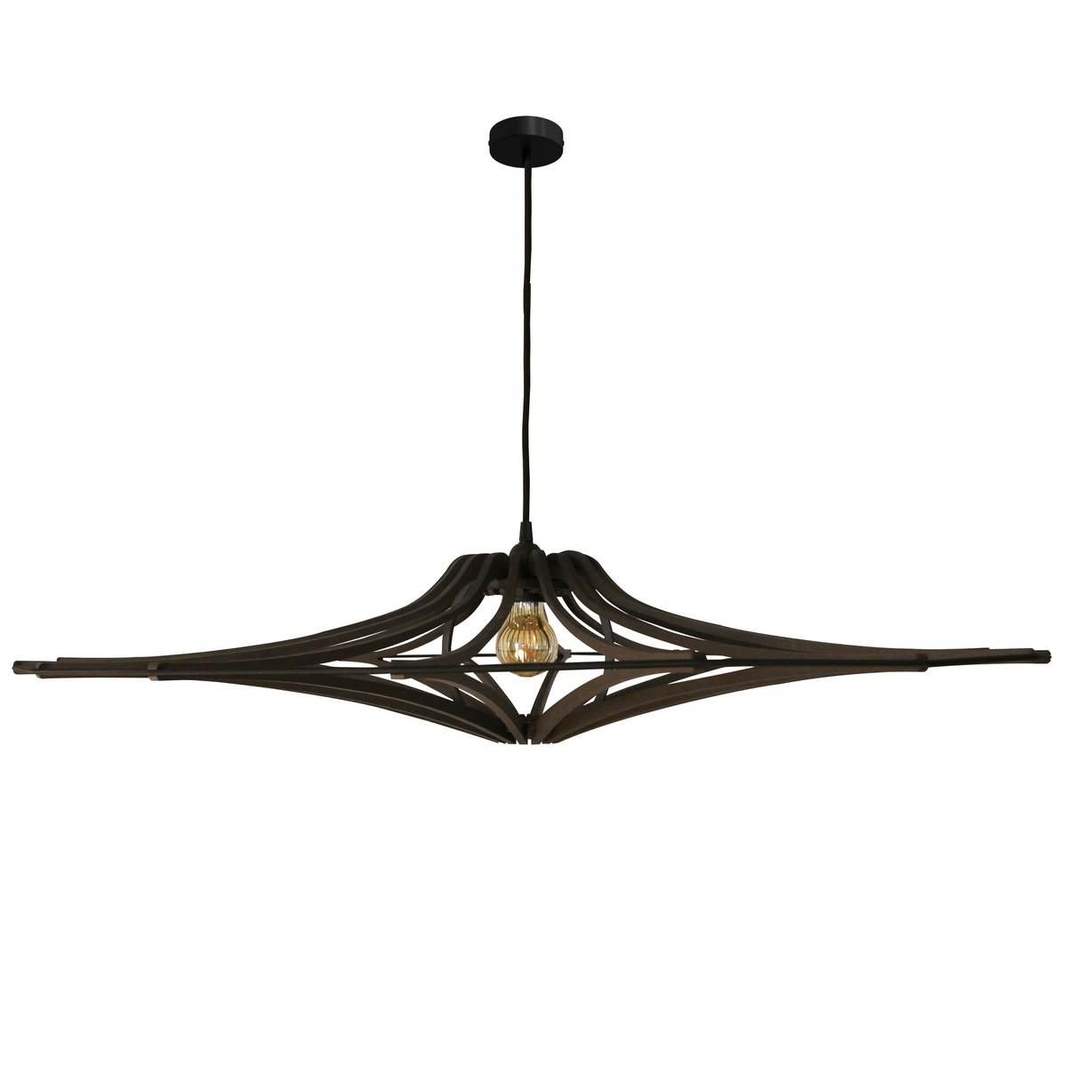 Suspension Design bois noir D90cm SINGING BLACK -élastique Noir- Kit noir