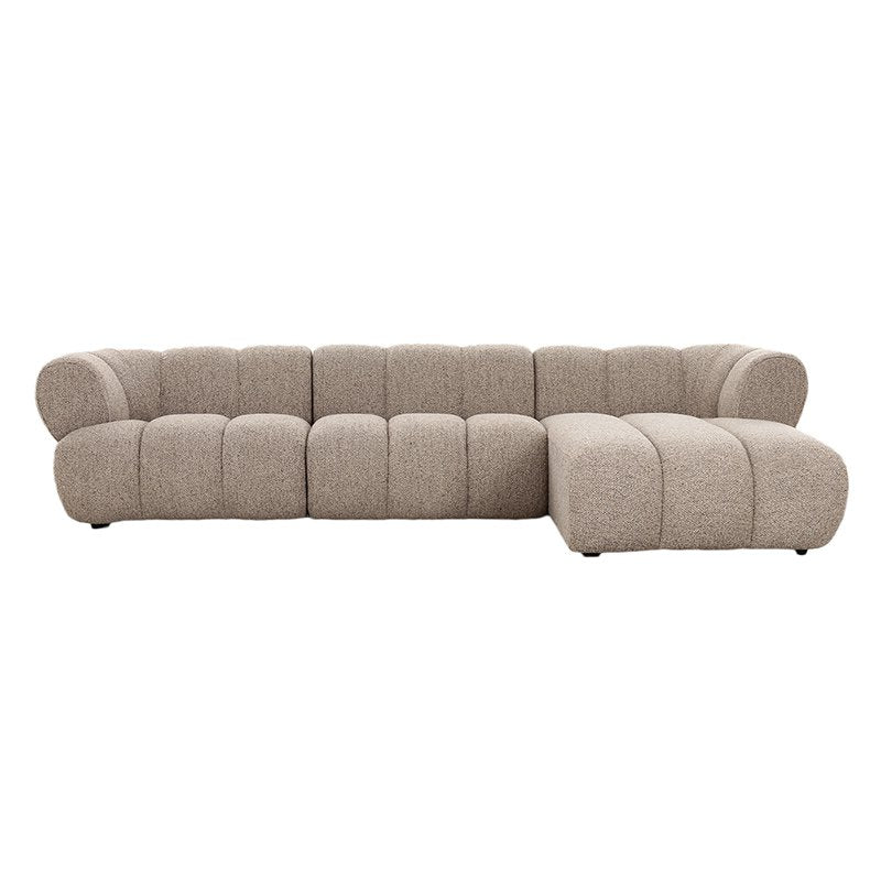 Canapé New York 4 places (Salon droit) Sable Boucle