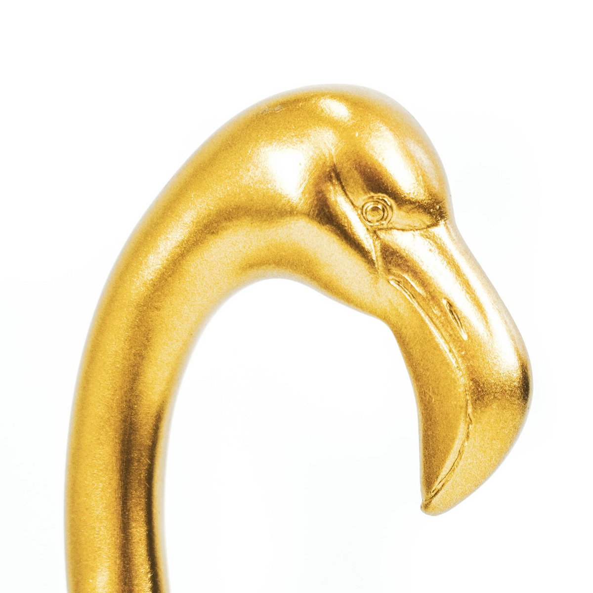 Ornement - Flamant Rose - Polyrésine - Or - 16,5x10x39cm