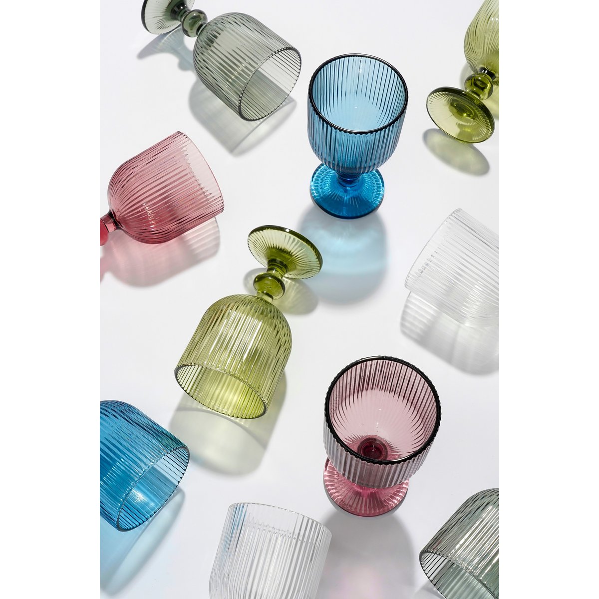Verre à vin Merlot - Ensemble de 6 - 250 ml - Verre - vert clair