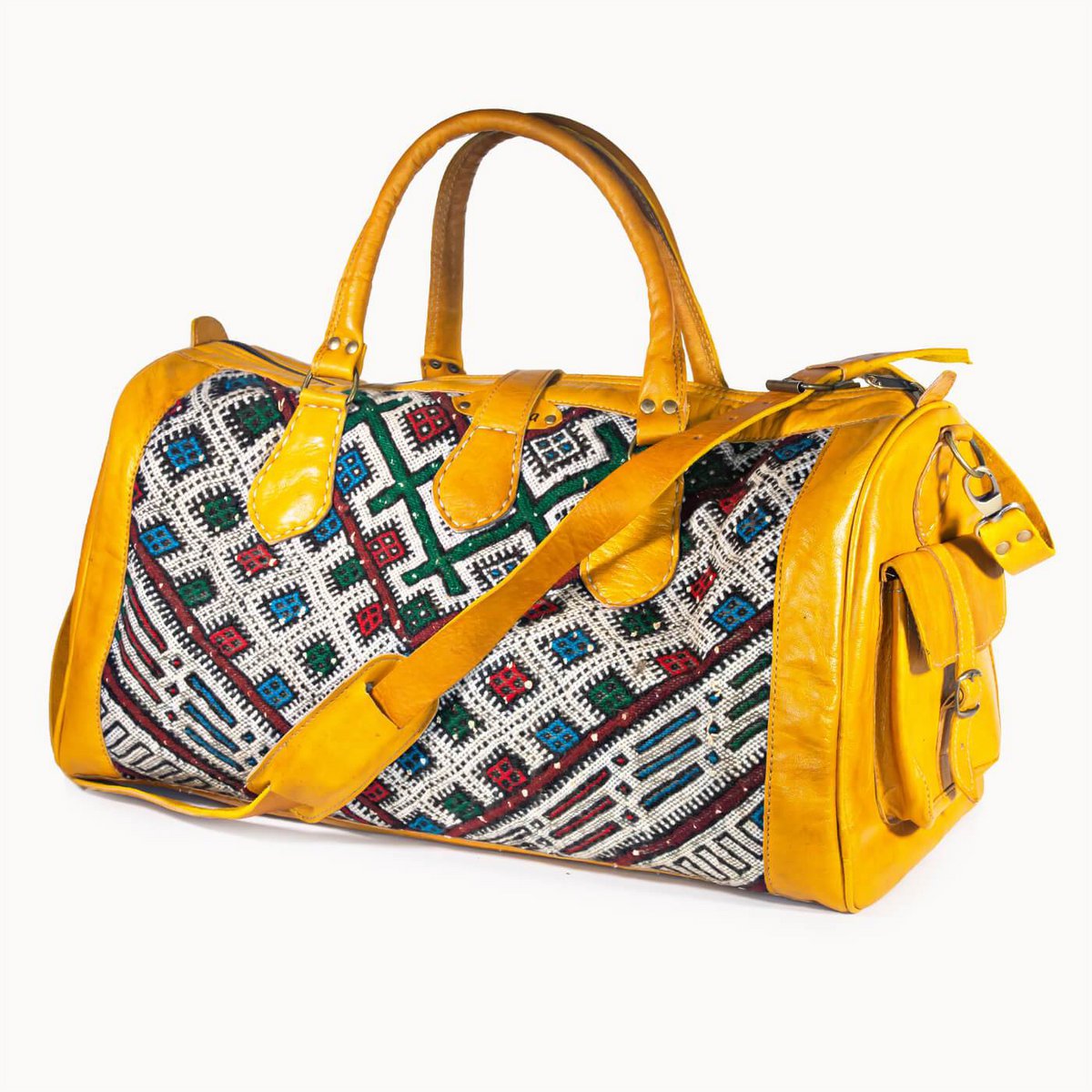 Sac en cuir 'Kilim X'