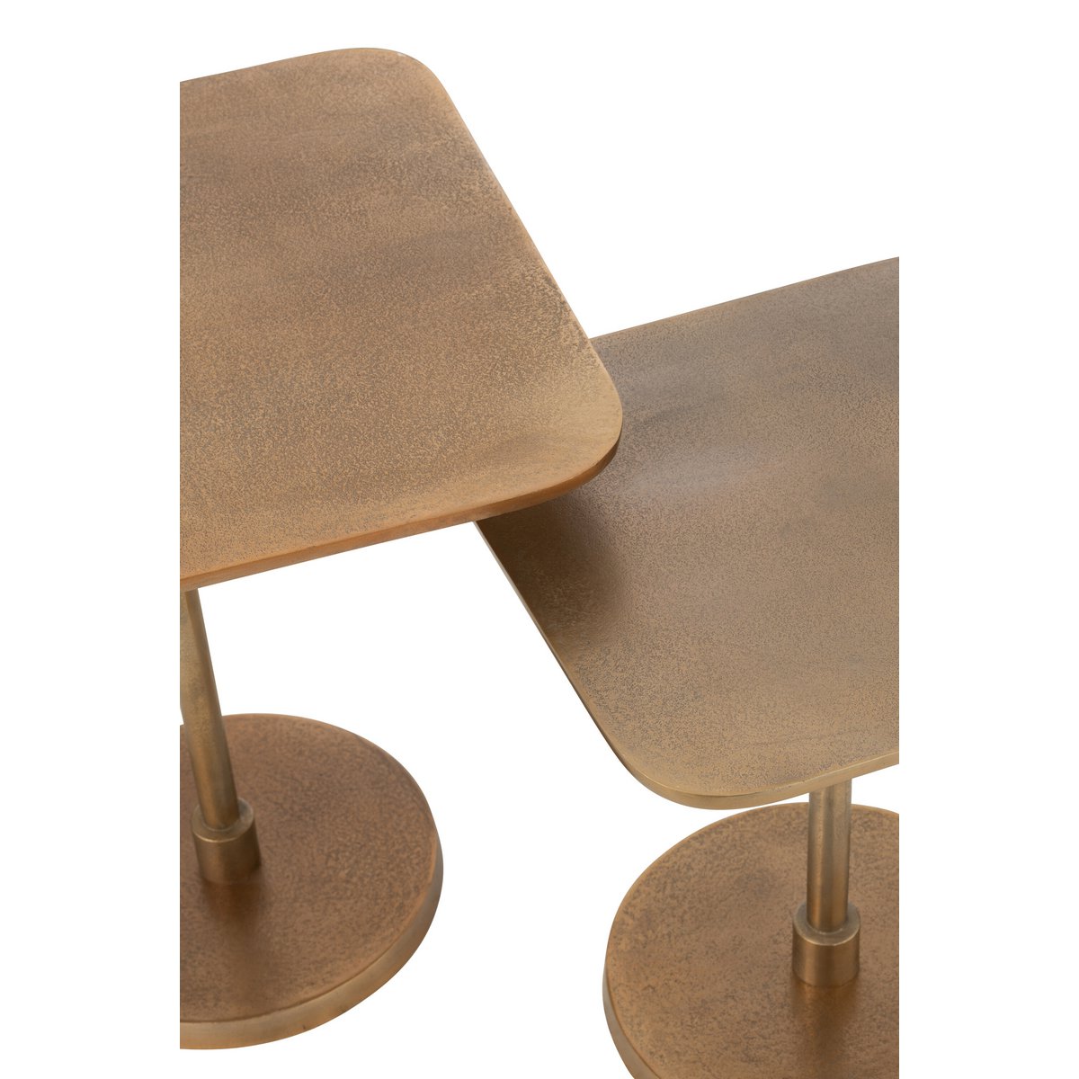 Table J -line - Aluminium - Gold - 2 pièces