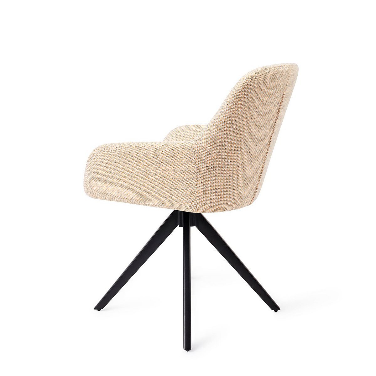Jesper Home Kushi Chaise de Salle à Manger Tourner Noir