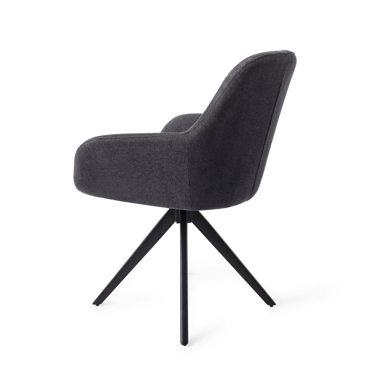 Jesper Home Kushi Chaise de Salle à Manger Tourner Noir