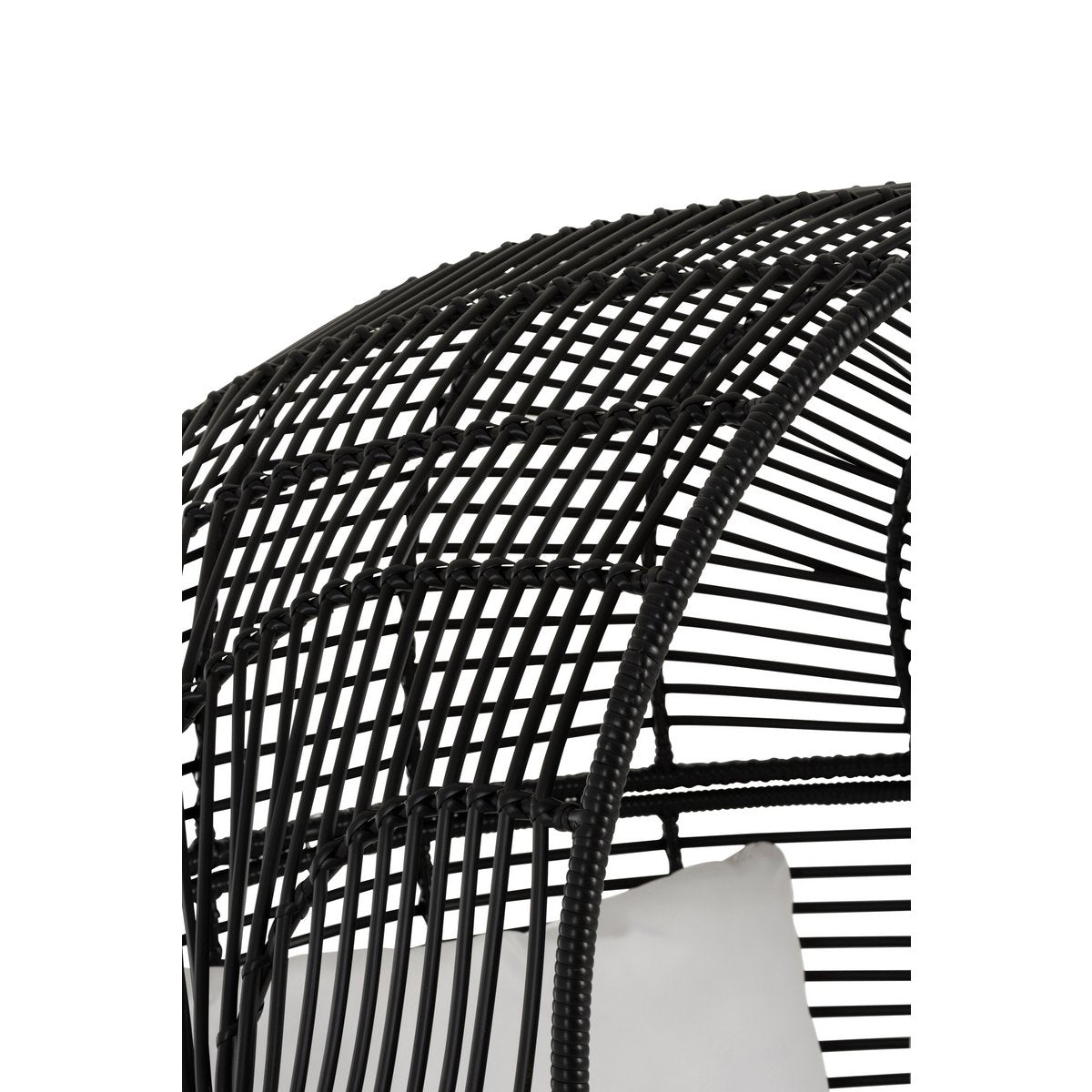 Chaise longue J-Line Ovale - acier - noir