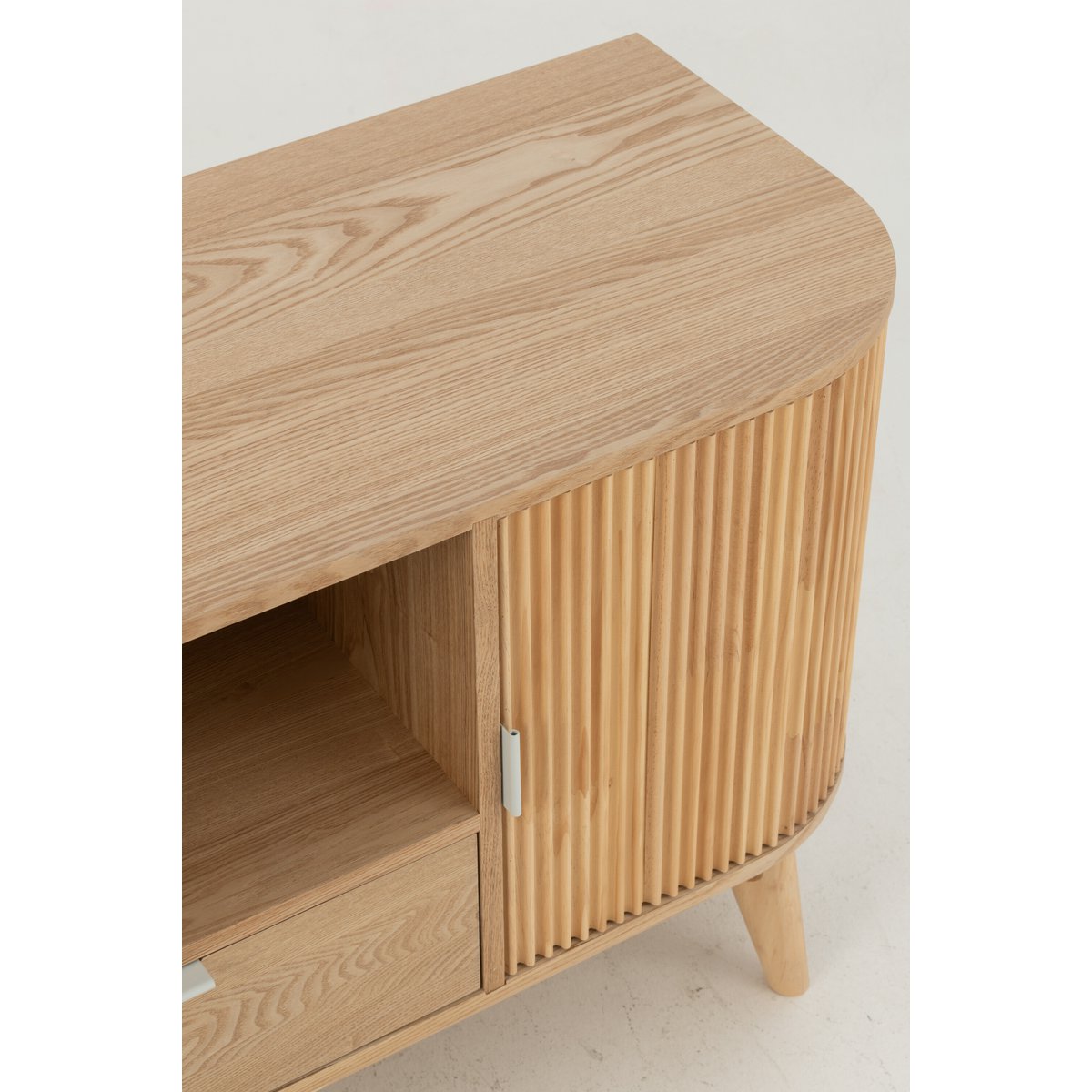 Armoire en j-line ronde mdf / denenhout naturel small
