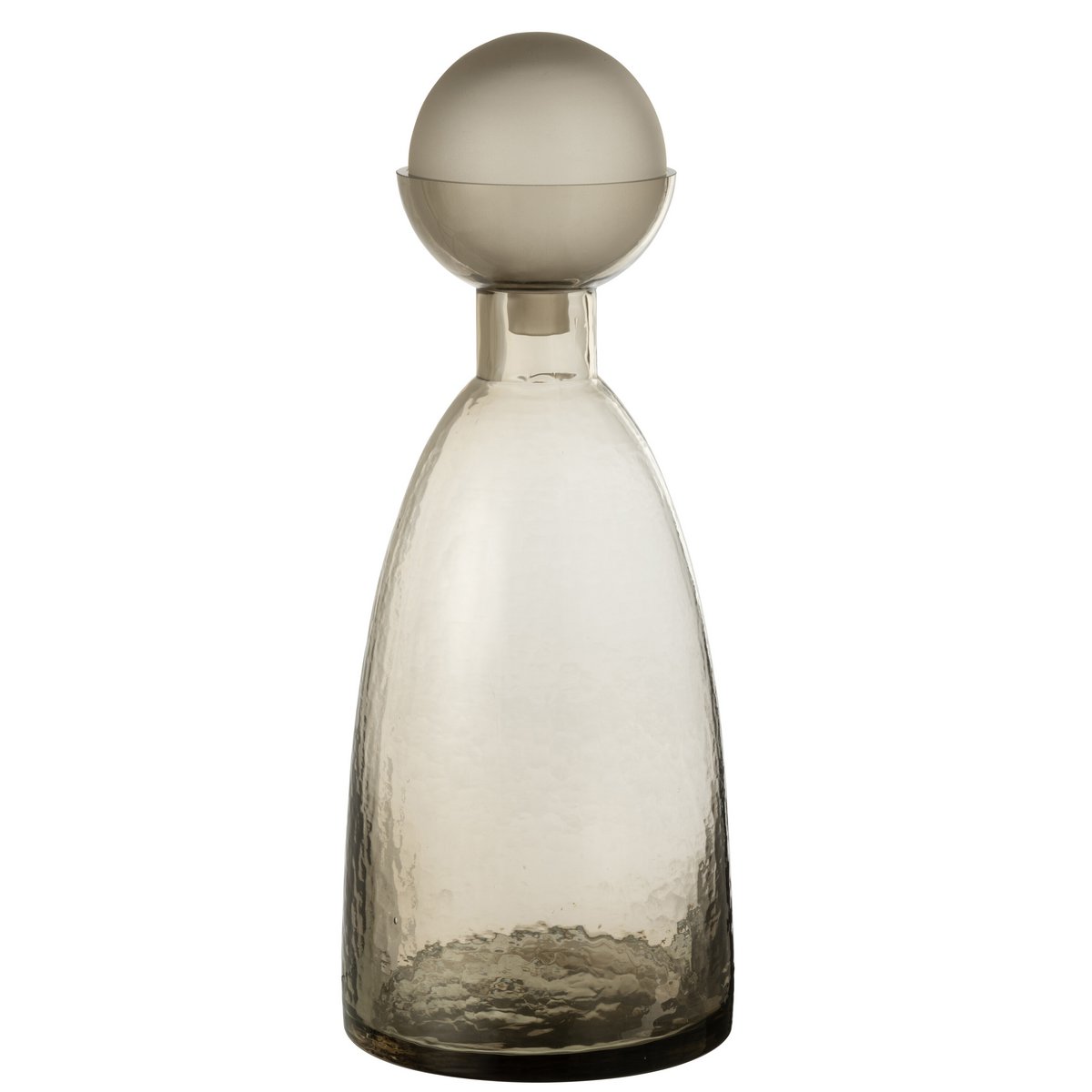 J-Line Vase Bouteille + Bouchon Yara Verre Greige Large