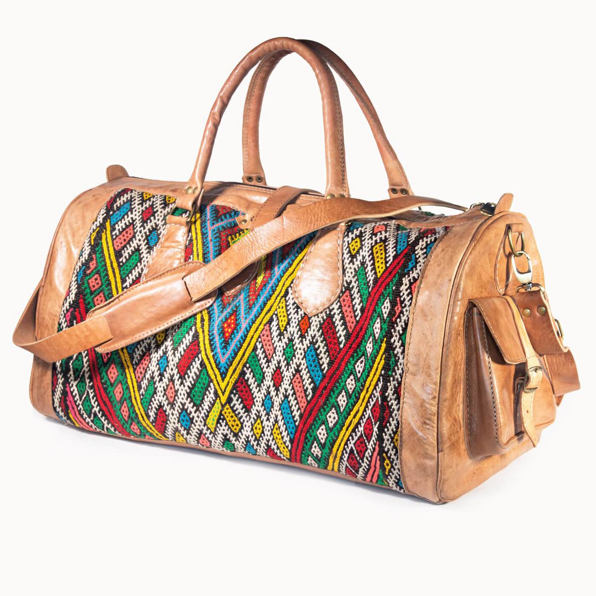Sac en cuir 'Kilim X'