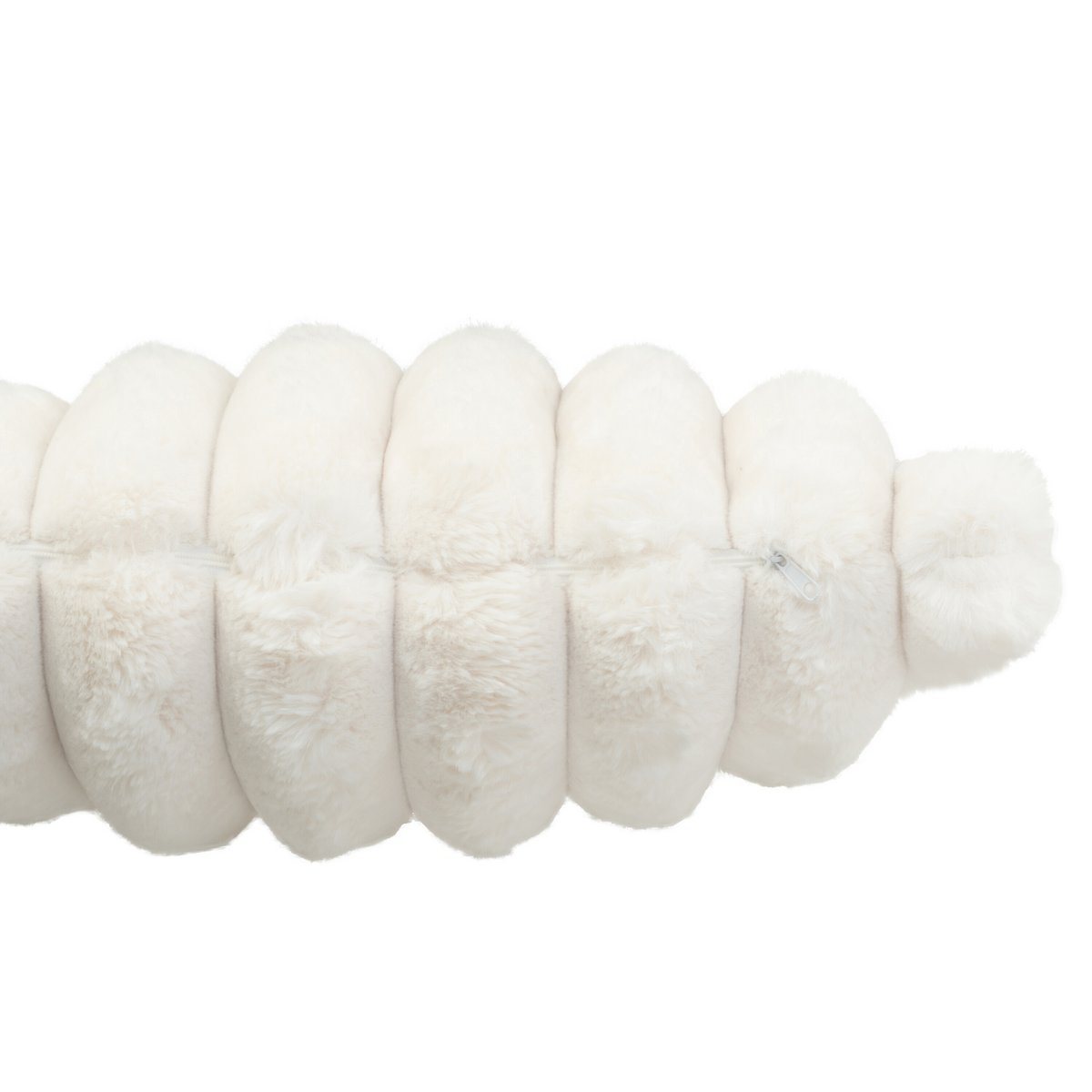 J-Line Kussen Large Velours Côtelé Polyester Blanc