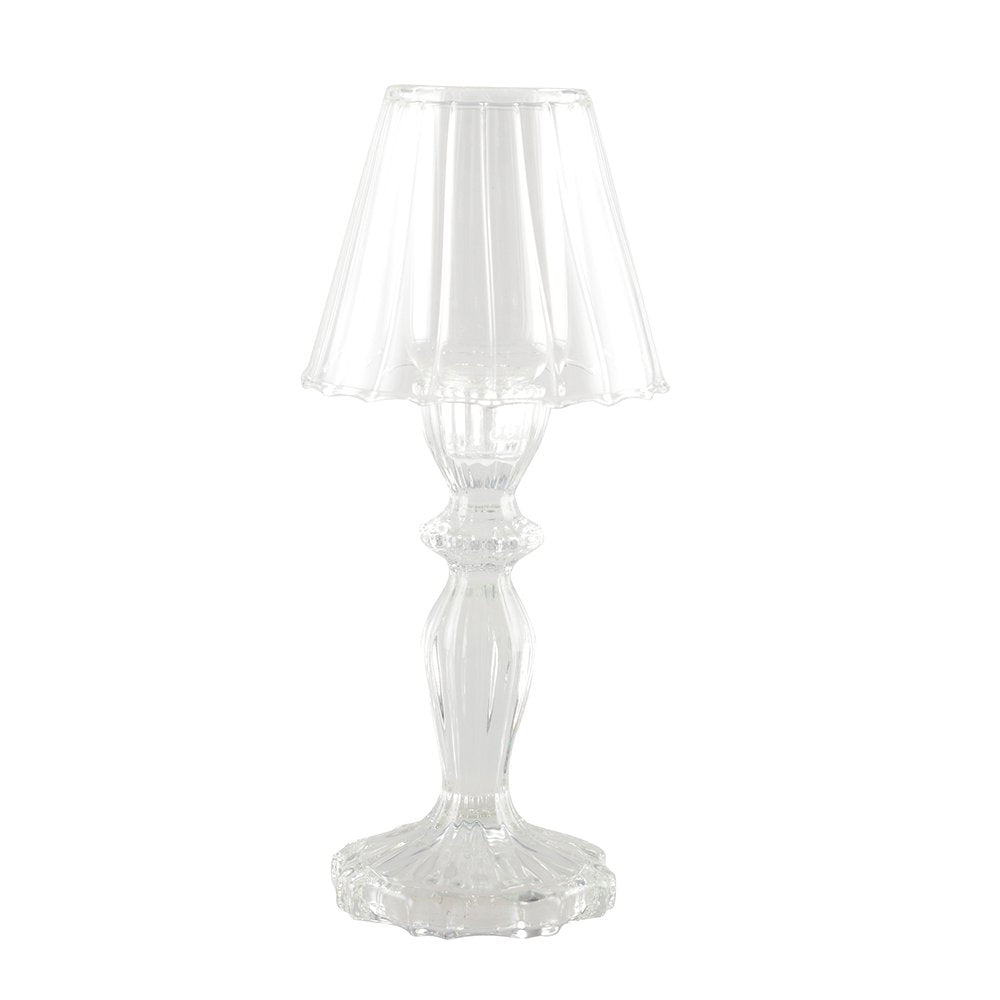BOUGEOIR EN VERRE H24.5CM