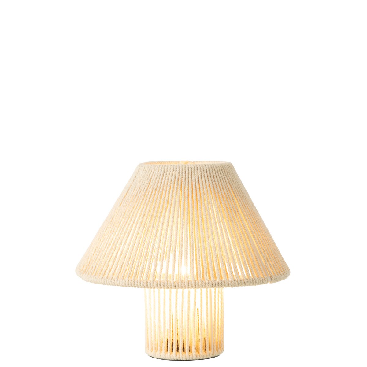 J-Line Lampe LED Métal/Coton Naturel