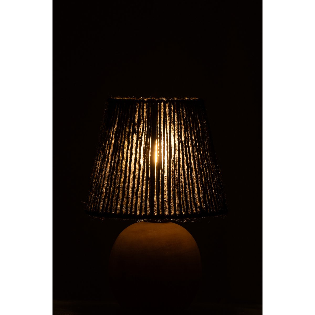 J-Line Lampe LED Bois/Métal Noir