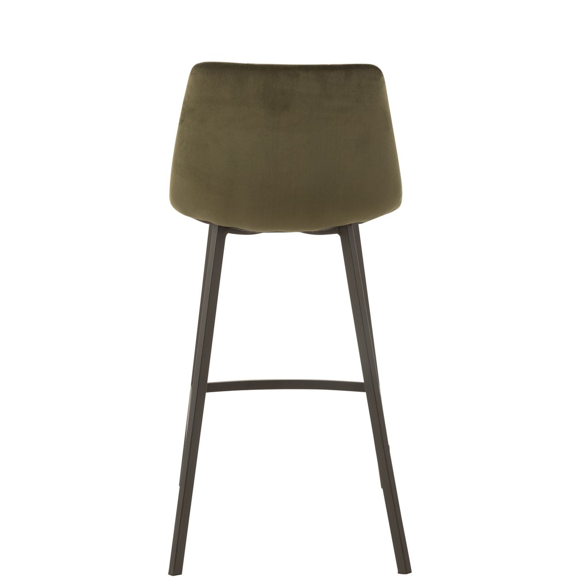J-Line Chaise de Bar Olivier Textile/Métal Vert Foncé