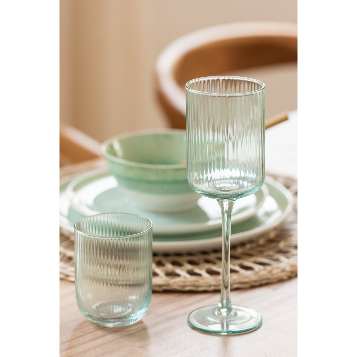 Verre à vin J-Line Ralp - verre - vert