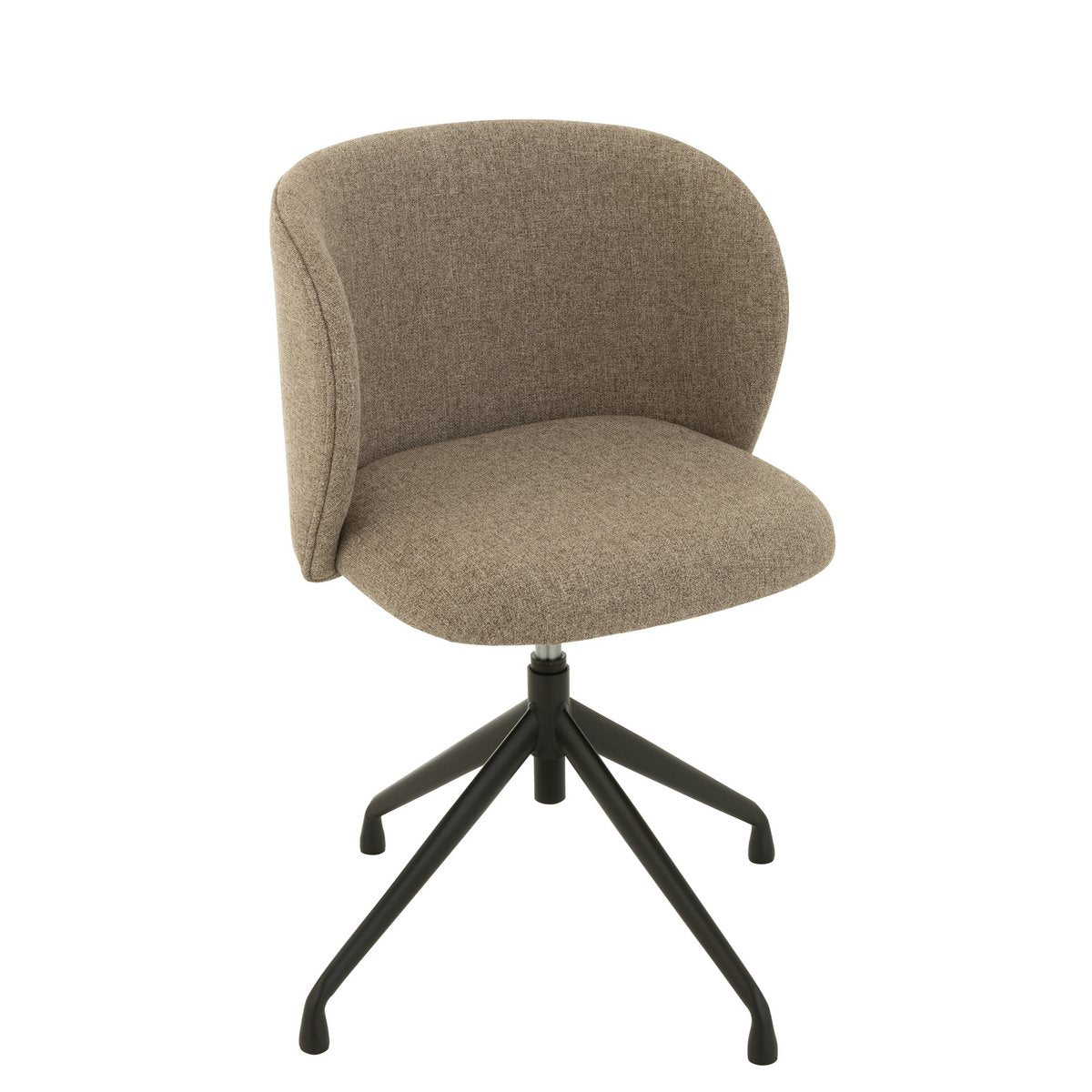 J-Line Chaise Turn/Up/Down Lin Marron Foncé/Beige