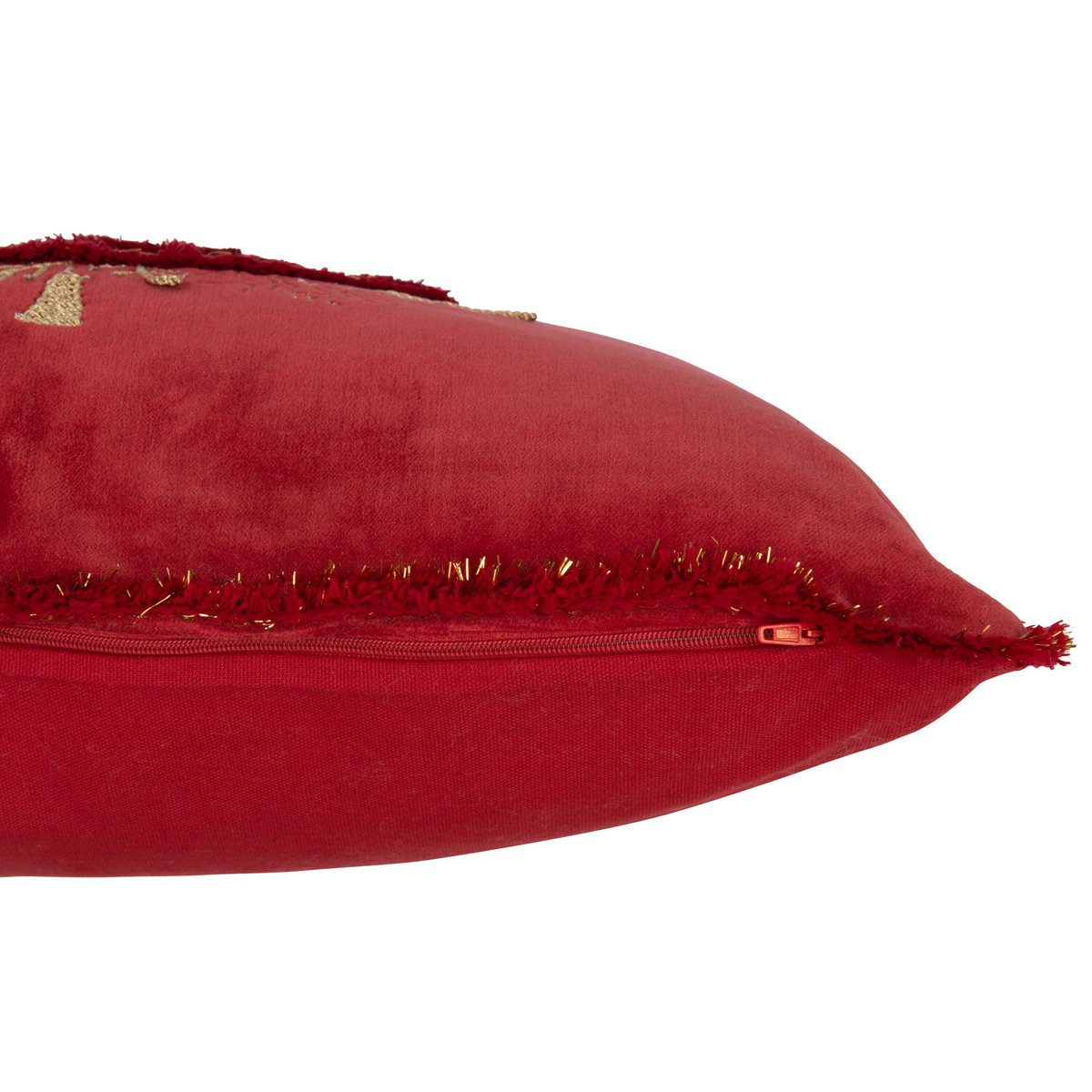 Coussin J-Line Arbre - textile - rouge/or