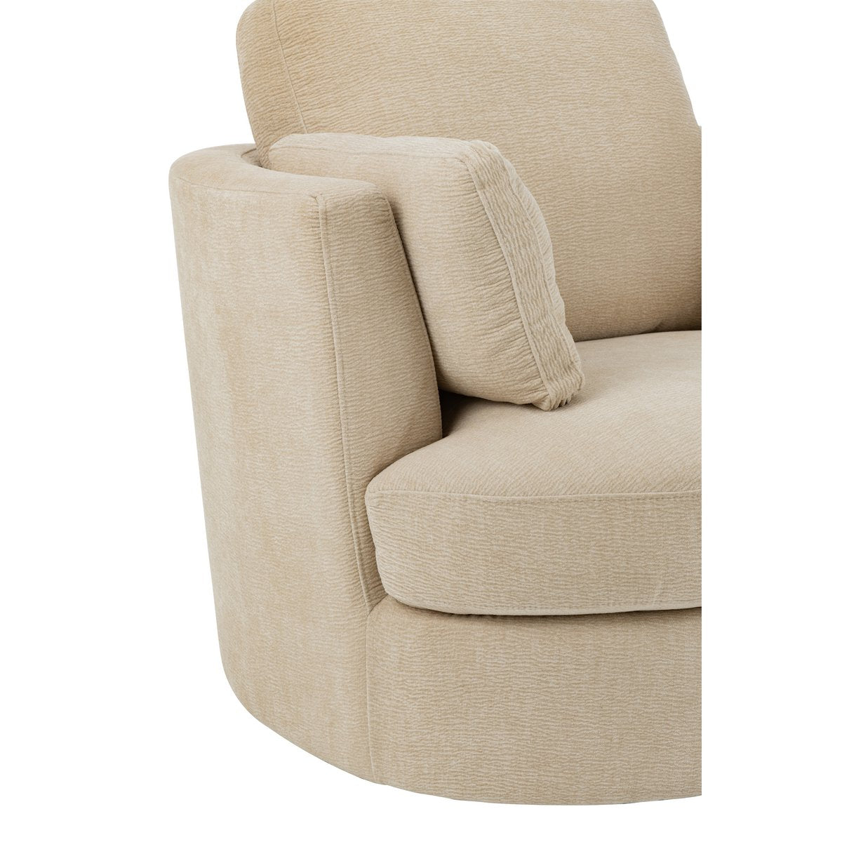 J-Line Chaise longue Swiv Bois de peuplier/Mousse Beige