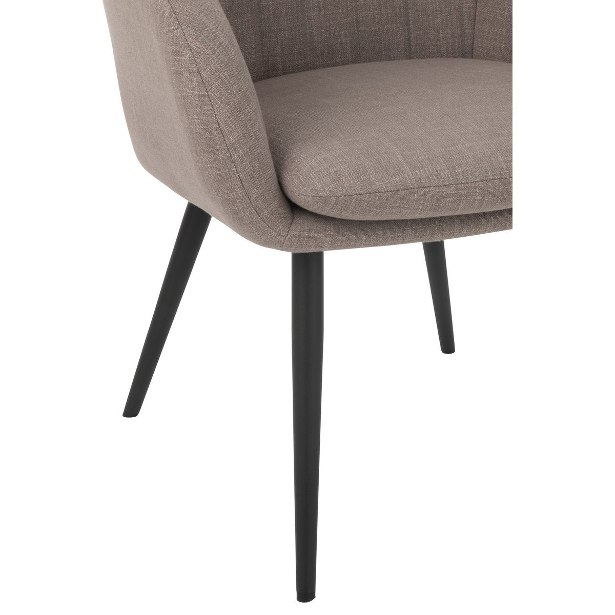 J-Line Chaise Miles Acier/Mousse Taupe