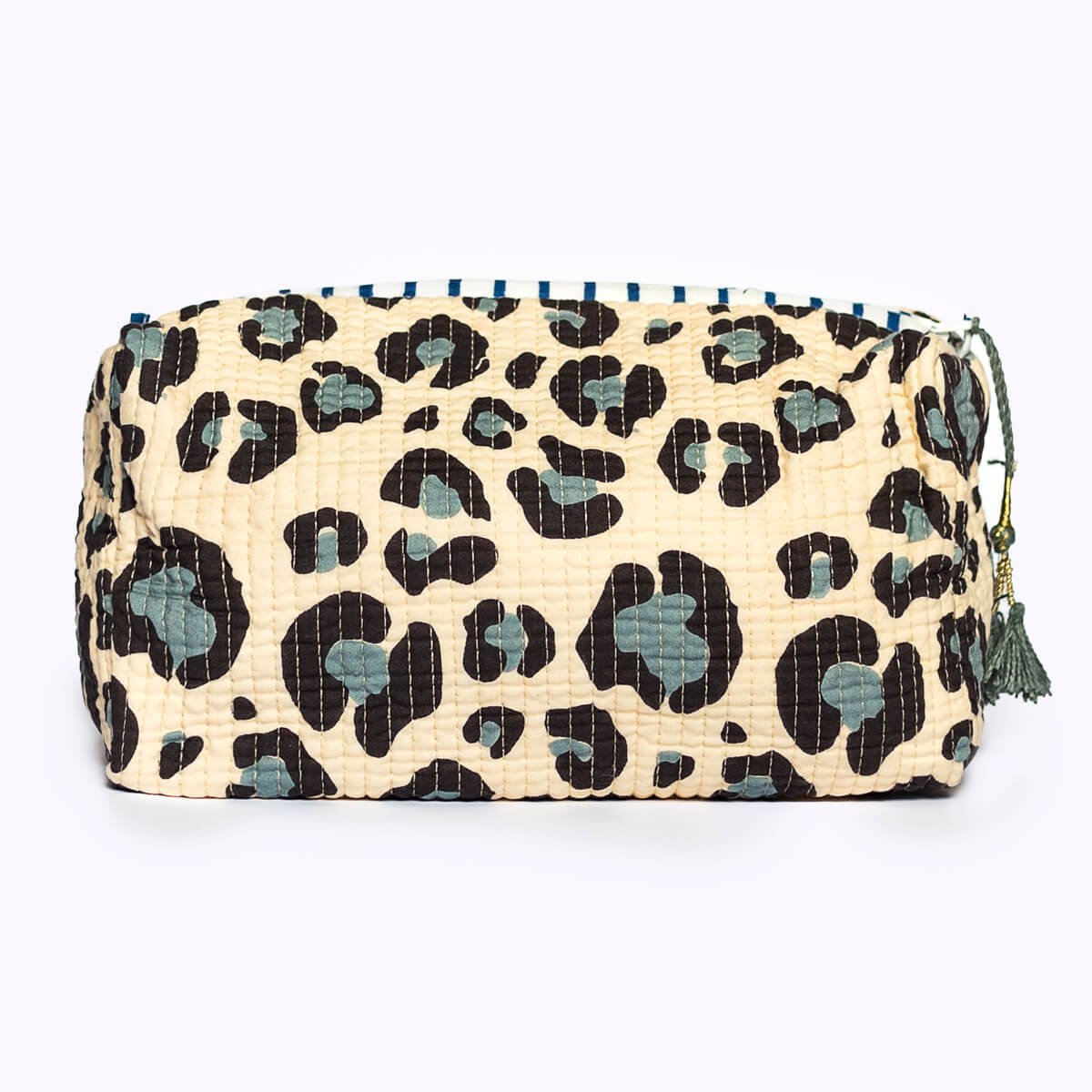 sac cosmétique fait main "Blue Leo"