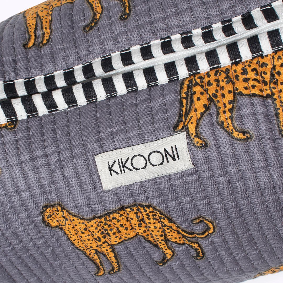 Sac cosmétique "Leopard gris"