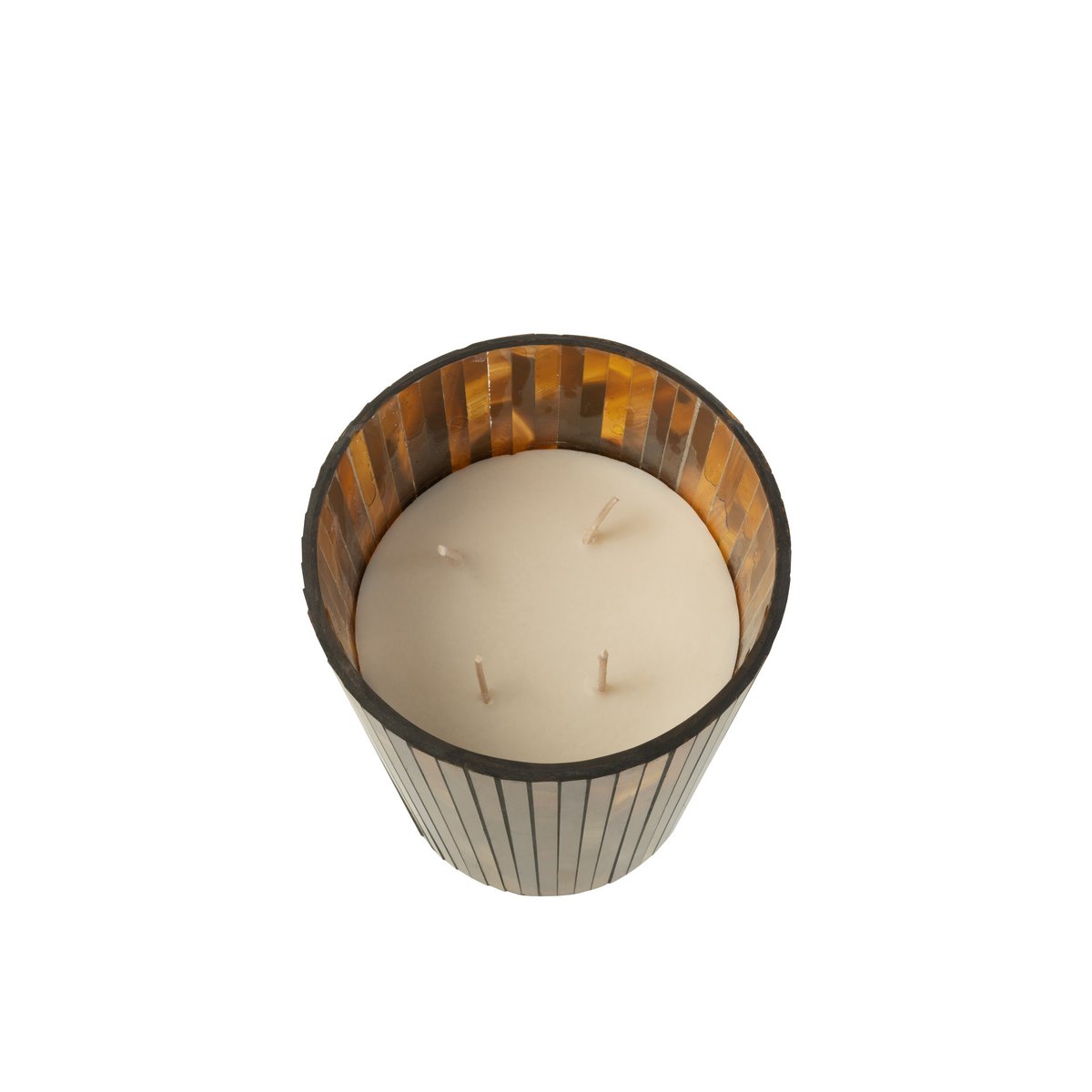 Bougie parfumée J-Line Noa - Zesty Sunburst - verre - ocre - grande - 60U