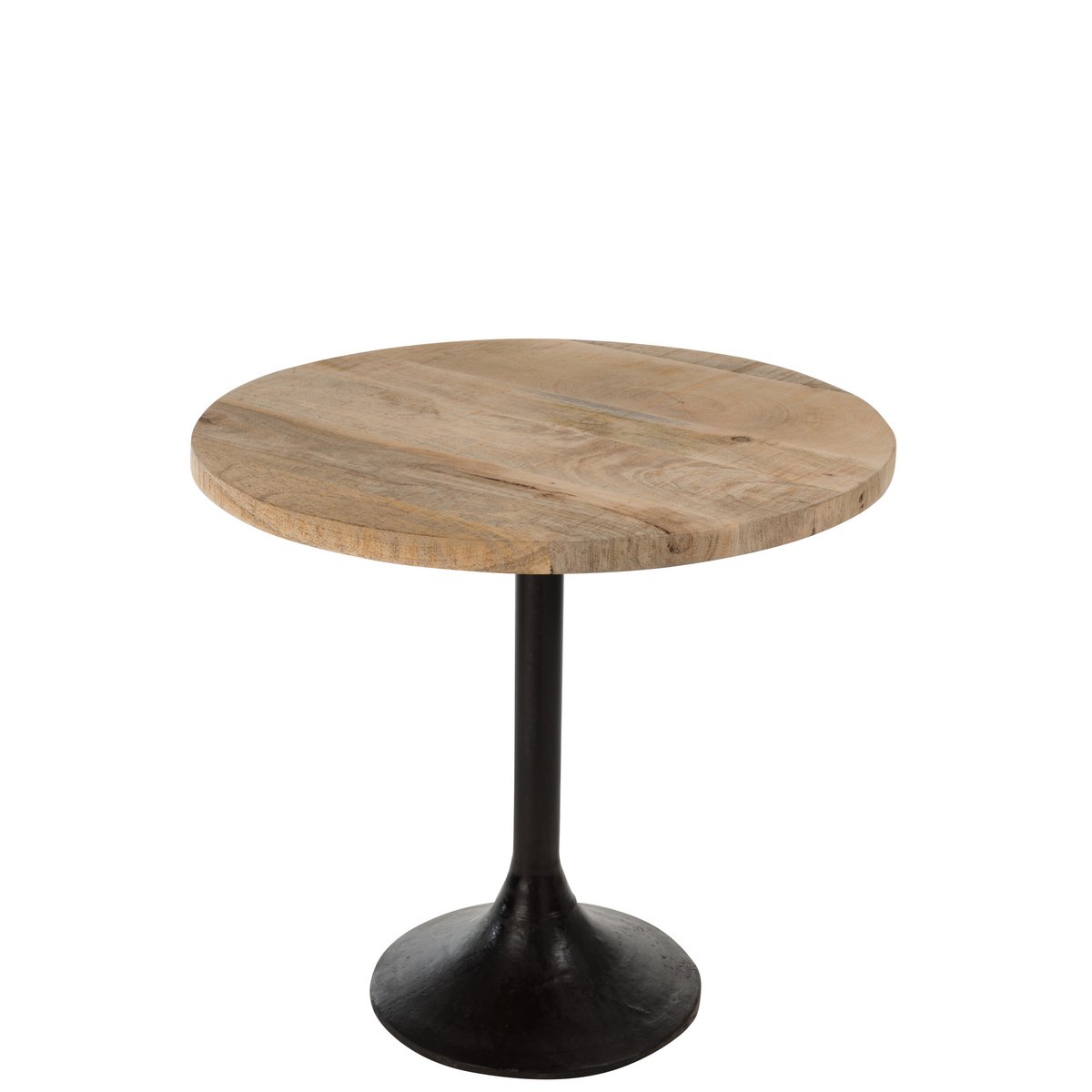 J-Line Table Bar Ronde Bois/Métal Naturel/Noir