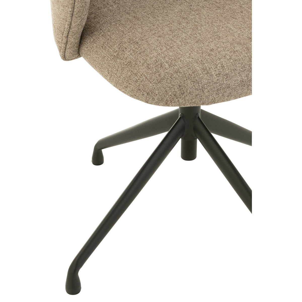 J-Line Chaise Turn/Up/Down Lin Marron Foncé/Beige