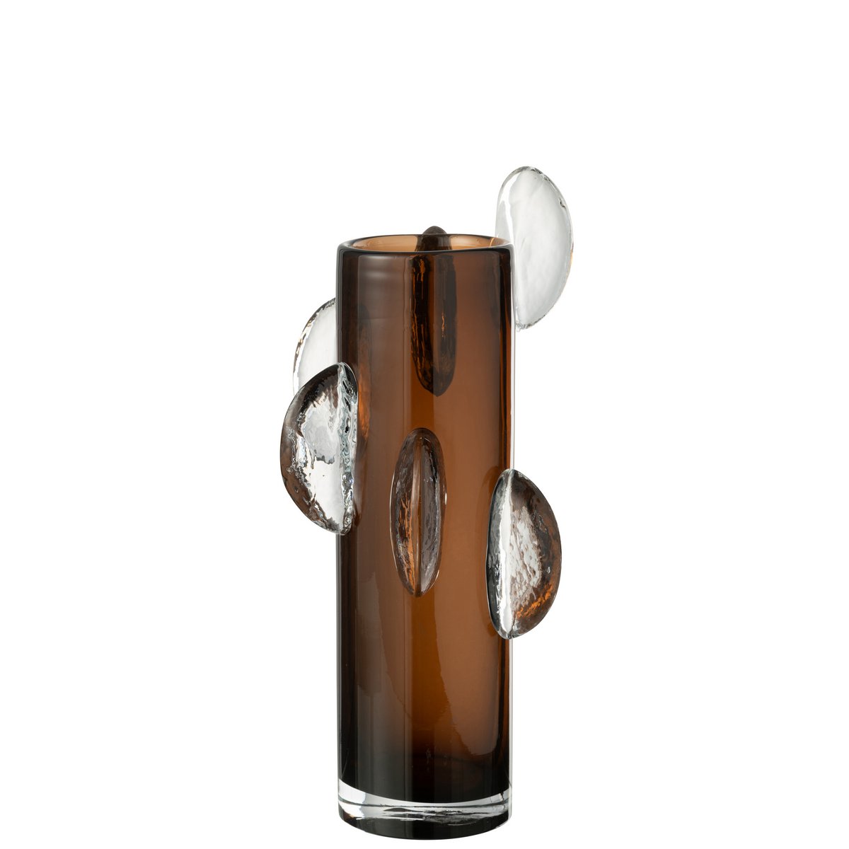 J-Line Vase Steggy Verre Marron Petit