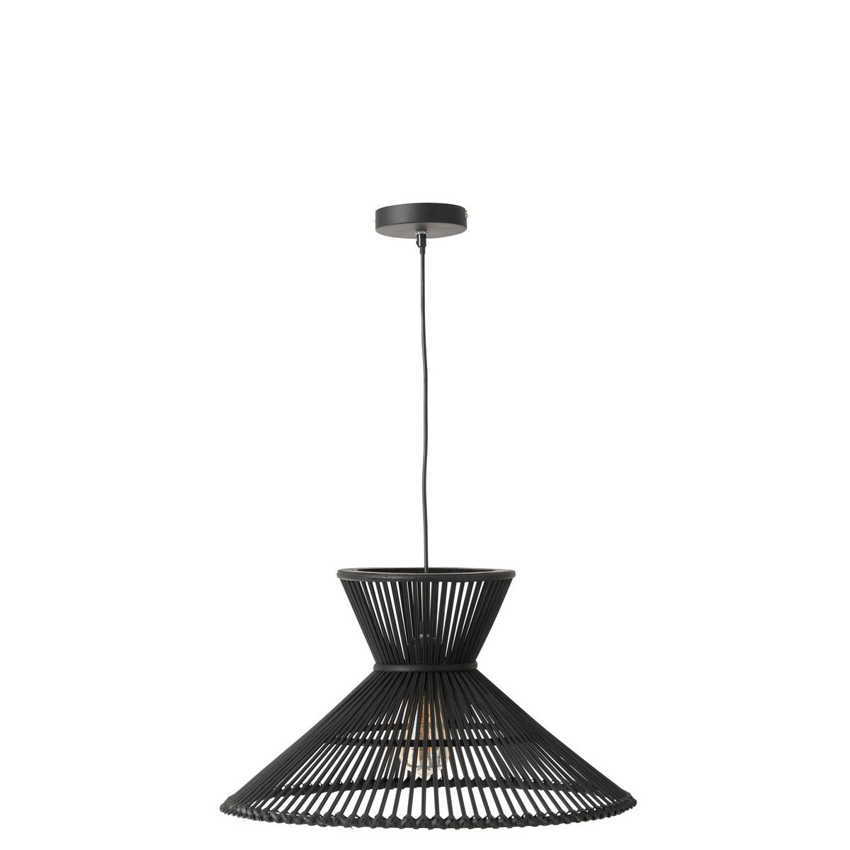 Lampe suspendue J-Line Lagen - bois - noir - petite