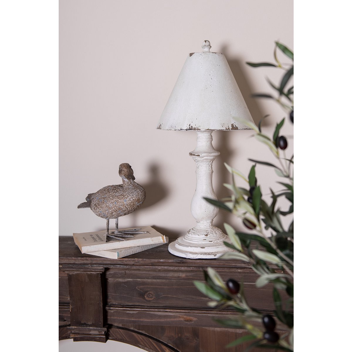 Lampe de table blanche ? 26x55 cm E27/max 1x60W