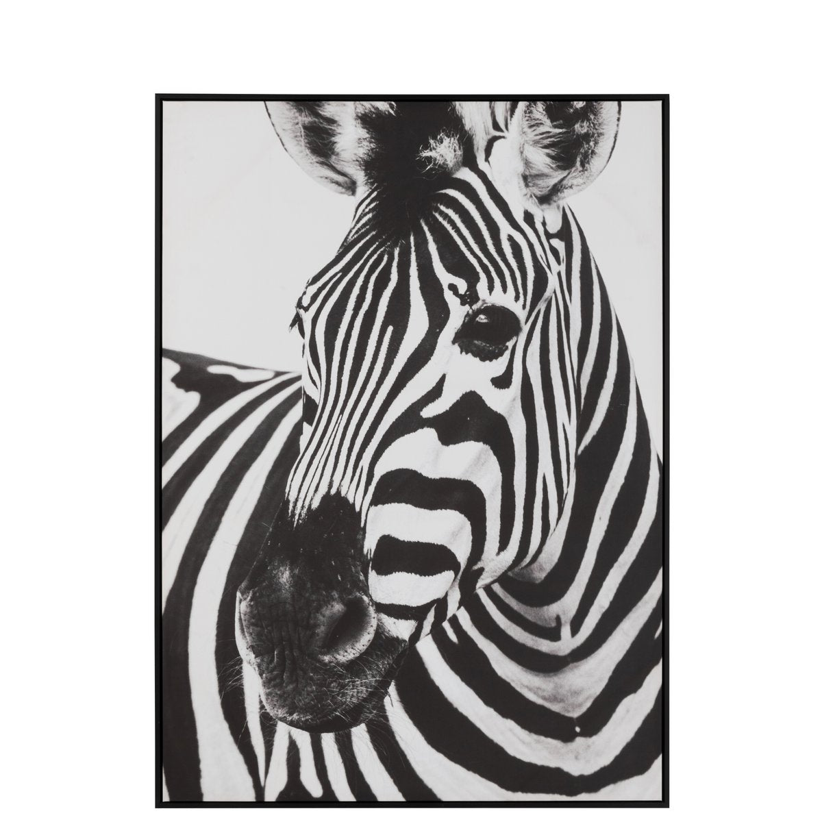 J-Line Décoration Murale Toile Zèbre Noir/Blanc