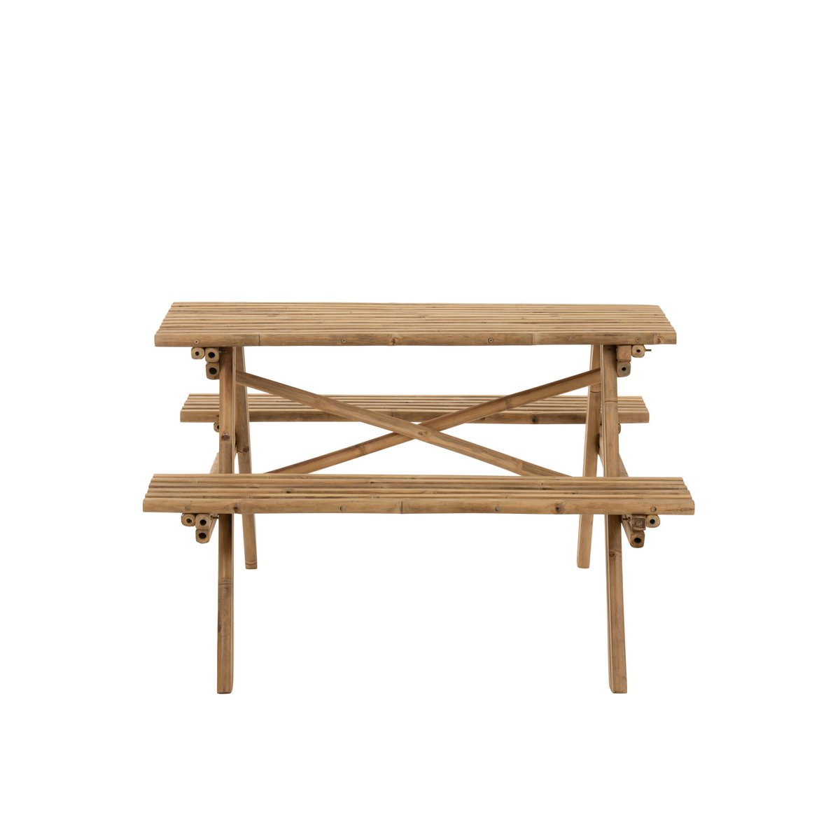 Banc de pique-nique J-Line - bambou/jute - naturel
