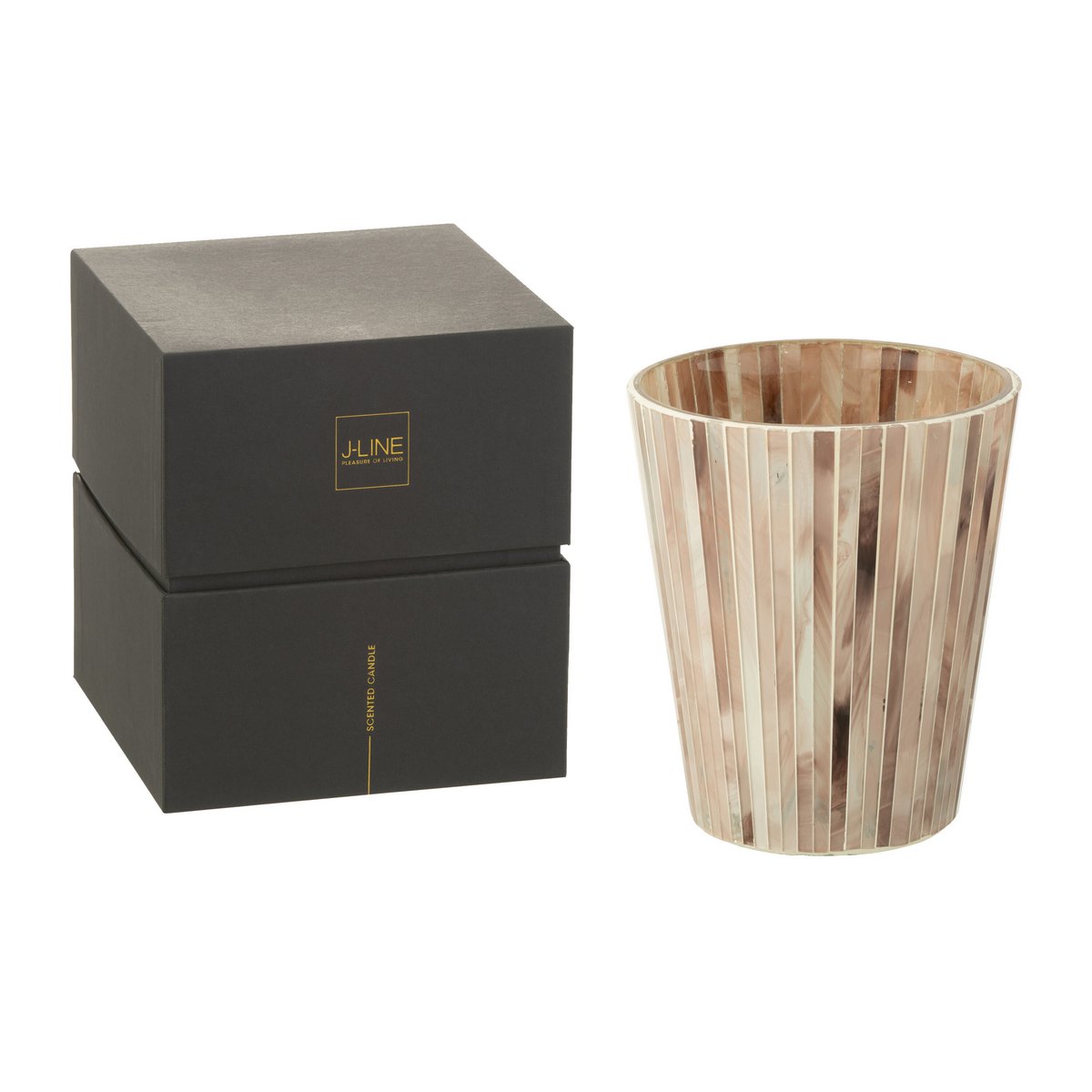 J-Line geurkaars Noa - Tender Rose - glas - roze - large - 75U