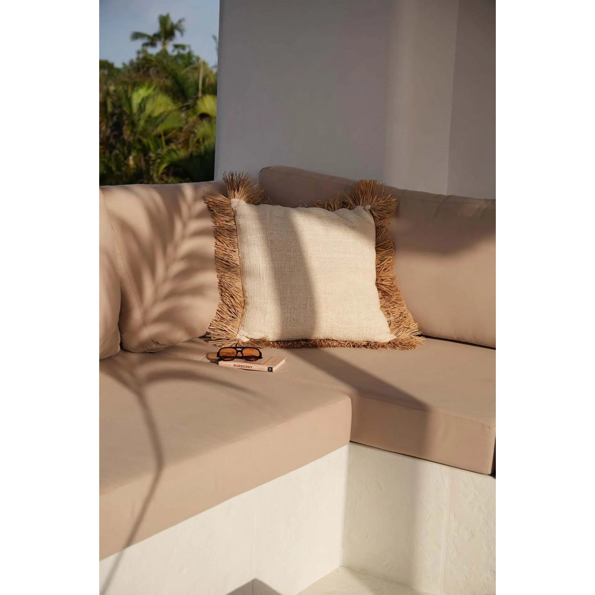 Housse de Coussin Saint Tropez - Blanc Naturel - 60x60